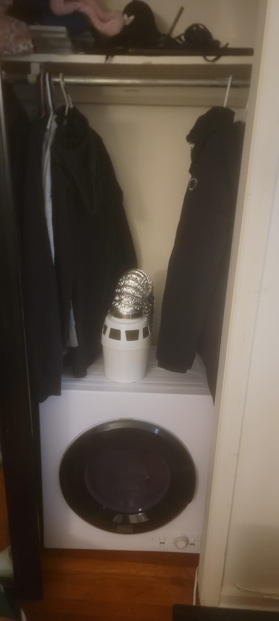 BLACK+DECKER 7.0 Cu. Ft. Front Load Dryer, Clothes Dryer with LED Display and Dial Control, 5 Senor and Manual Dry Selections, Wrinkle Care, 240V, BLD67ME, White Customer Review BLACK+DECKER 7.0 Cu. Ft. Front Load Dryer, Clothes Dryer with LED Display and Dial Control, 5 Senor and Manual Dry Selections, Wrinkle Care, 240V, BLD67ME, White - Customer Photo 1