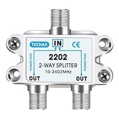 4 Way Coaxial Cable Splitter,Support 10-2602MHz, RG6 Compatible, Nickel-Plated for Cable Splitter,Work with CATV, Satellite TV,Antenna System and MoCA Configurations - Customer Photo 1