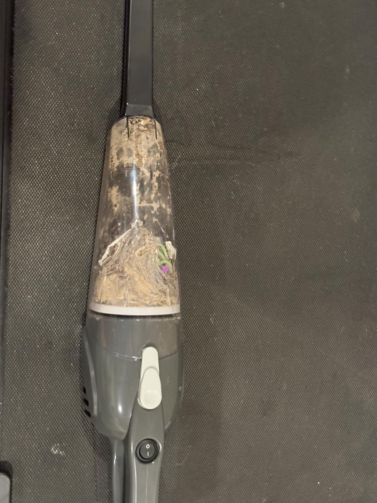 Amazon Basics 2-in-1 Corded Stick Vacuum Cleaner, Convertible to Handheld, Lightweight (3.9 LBS), with Washable HEPA Filter, Crevice Tools, 0.5L Dust Cup, 19.7-Ft Cord, 300W, Black - Customer Photo 3