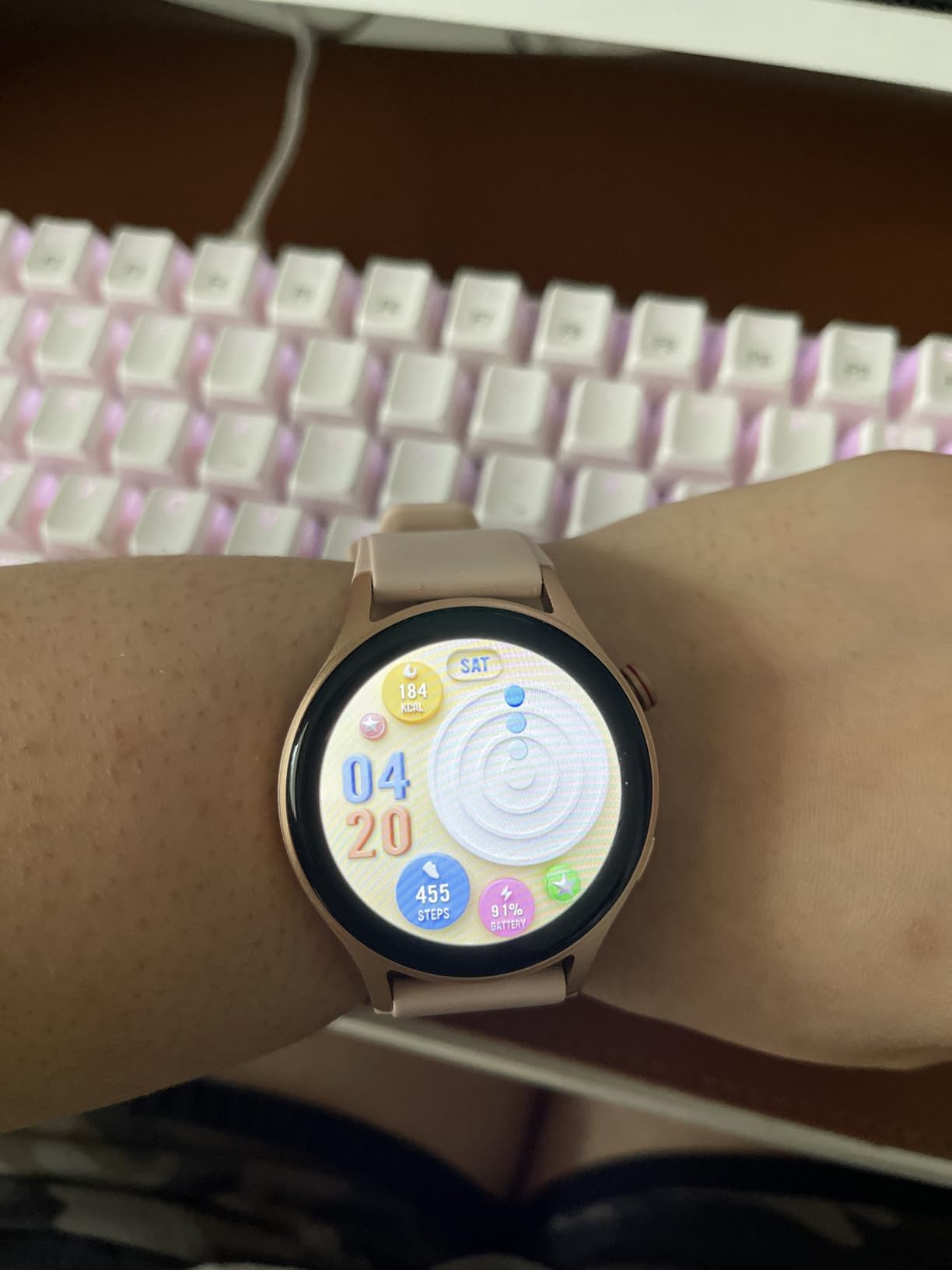 aeac Smart Watch for Women, 1.32'' AMOLED Ultra-Clear Screen Activity Trackers with Heart Rate/Sleep/SpO2 Monitor, Smartwatch for iPhone/Samsung/Android, 110+ Sport Modes Waterproof Fitness Watch - Customer Photo 1