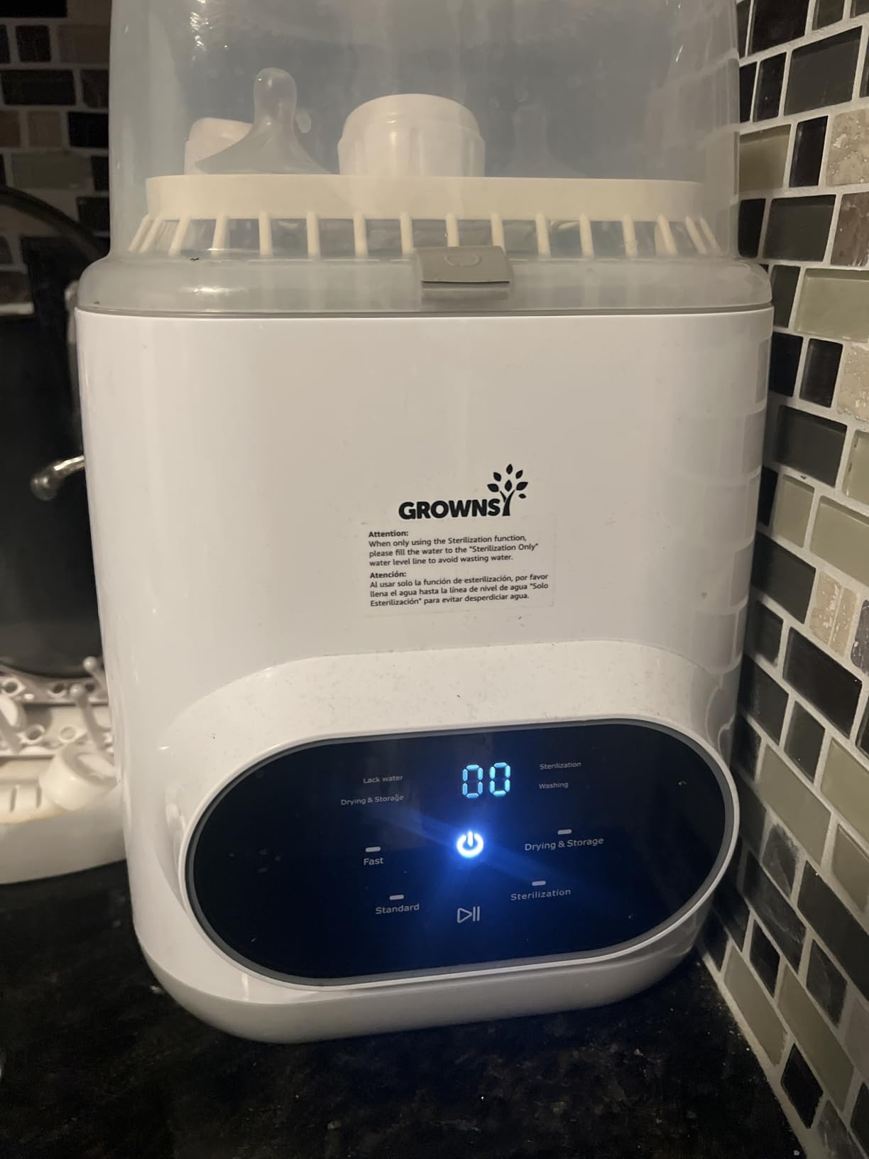 Grownsy EaseClean Bottle Washer Pro | All-in-One Bottle Washer and Sterilizer and Dryer | Baby Bottle Washer for Bottles, Pump Parts & Baby Essentials | Replaces Hand Washing - Customer Photo 1