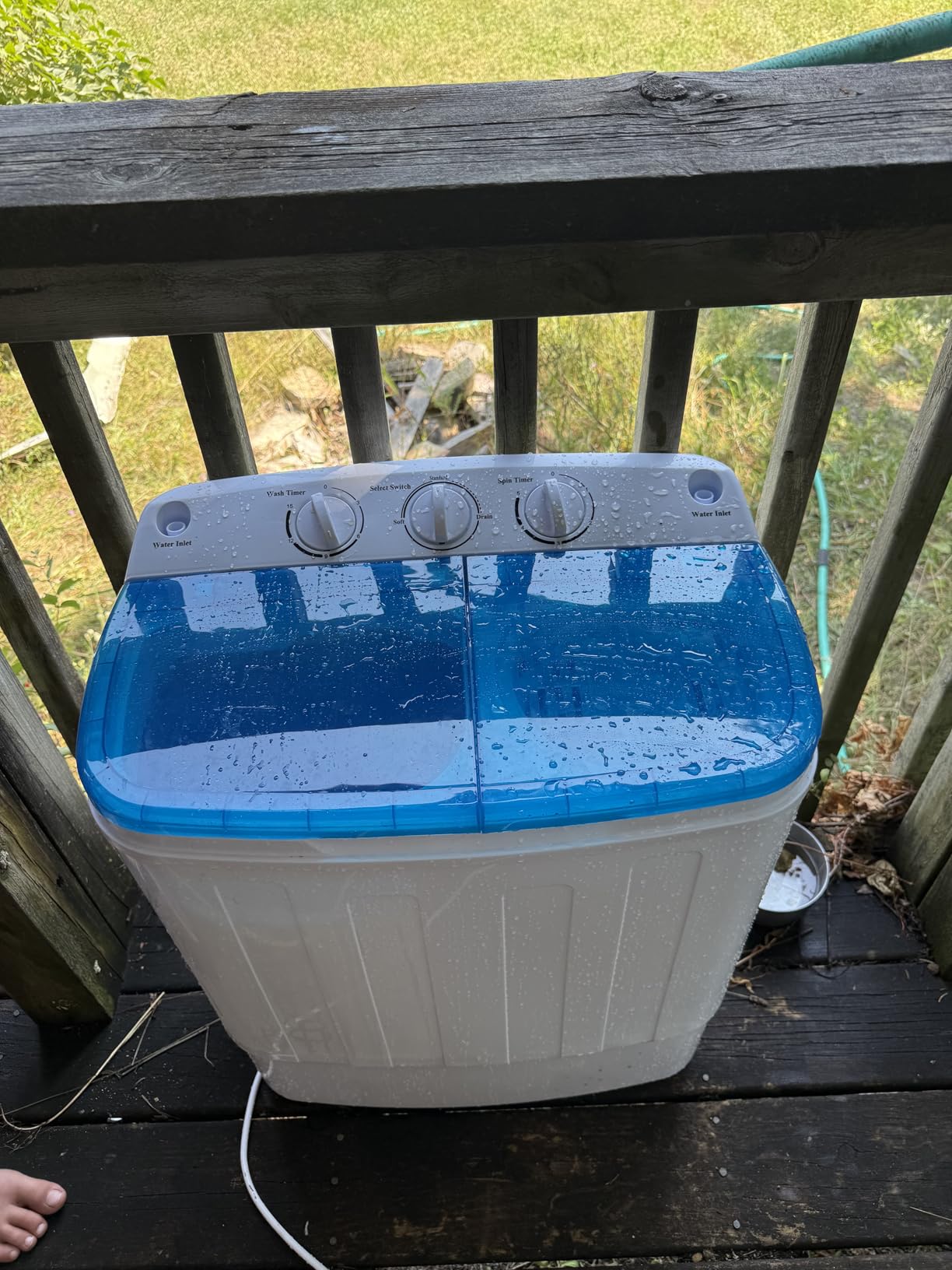 Portable Twin Tub 18lbs Washing Machine with Drying Rack and 10 Hangers, 11lbs Washer Mini Compact Laundry Machine with 7lbs Spinner, Semi-automatic Washer Combo for Dorms, Apartment Customer Review Portable Twin Tub 18lbs Washing Machine with Drying Rack and 10 Hangers, 11lbs Washer Mini Compact Laundry Machine with 7lbs Spinner, Semi-automatic Washer Combo for Dorms, Apartment - Customer Photo 2