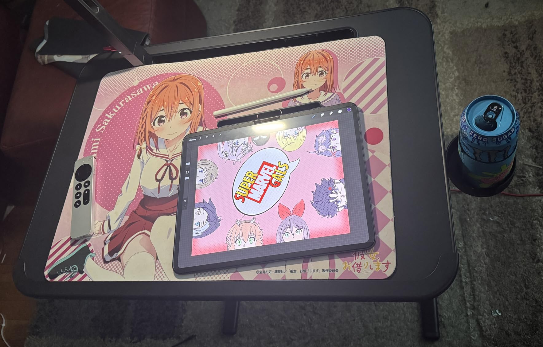 SAIJI XXL Extra Large TV Tray Table,Height & Tilt Adjustable Heavy Duty TV Trays for Eating, Working, Writing,Drawing, Recliner Table Couch Desk with LED Light, Cup Holder, Bookstand Customer Review SAIJI XXL Extra Large TV Tray Table,Height & Tilt Adjustable Heavy Duty TV Trays for Eating, Working, Writing,Drawing, Recliner Table Couch Desk with LED Light, Cup Holder, Bookstand - Customer Photo 1