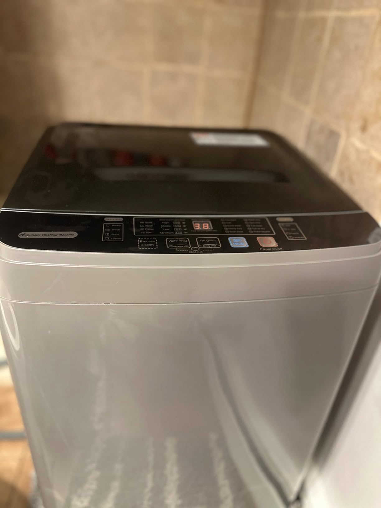 Washing Machine 15.6 LBS Automatic Laundry Machine with 10 Programs, LED Display, 8 Water Levels, High-efficiency Compact Washer for Apartment, RV, Dorm - Customer Photo 1