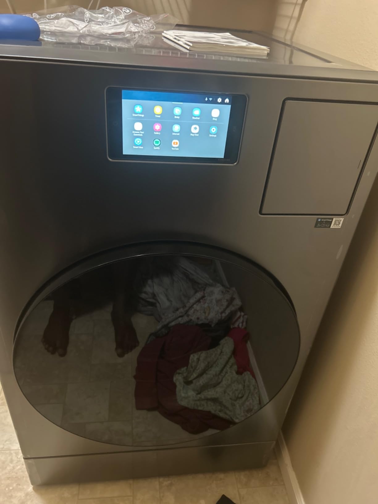 Samsung 5.3 cu. ft. Bespoke AI Laundry Ventless Heat Pump Dryer Combo All-in-One Ultra Capacity Washer with AI Home, Dark Steel customer photo 2
