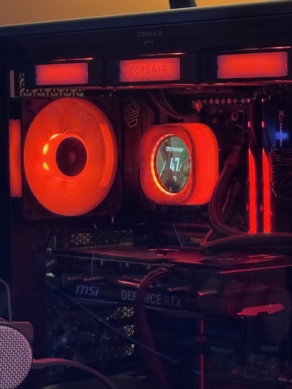 CORSAIR iCUE Link Titan 240 RX LCD Liquid CPU Cooler – 240mm AIO – Low-Noise – FlowDrive Cooling Engine – Intel LGA 1851/1700, AMD AM5/AM4 – 2X RX120 RGB Fans – iCUE Link System Hub Included – Black Customer Review CORSAIR iCUE Link Titan 240 RX LCD Liquid CPU Cooler – 240mm AIO – Low-Noise – FlowDrive Cooling Engine – Intel LGA 1851/1700, AMD AM5/AM4 – 2X RX120 RGB Fans – iCUE Link System Hub Included – Black - Customer Photo 1