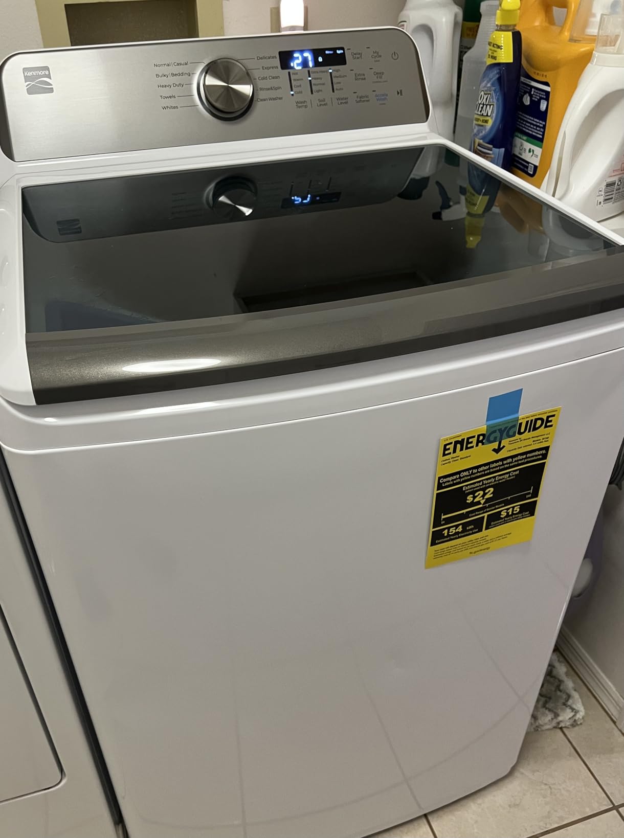 Kenmore 4.4 cu. ft. Top Load Washer with Triple Action Agitator for Tough Dirt & Stains-Reduce Laundry Time with Accela and Express Wash-LED, White - Customer Photo 1
