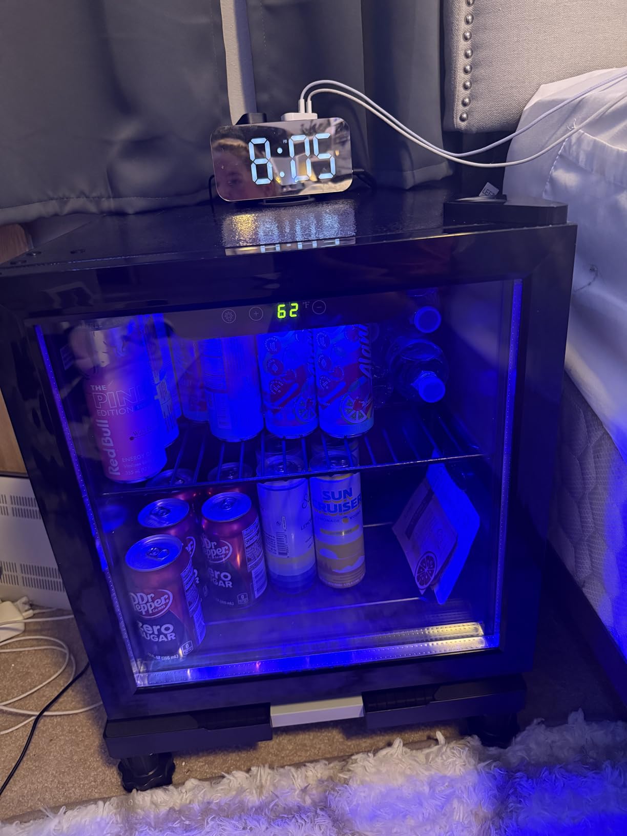 26 Bottle Wine Cooler, 95 Cans Beverage Refrigerator, 2.6 cu.ft Drink Fridge Digital Temperature Control for Beer, Soda,Water, Drink Cooler for Home Office Bar - Customer Photo 1