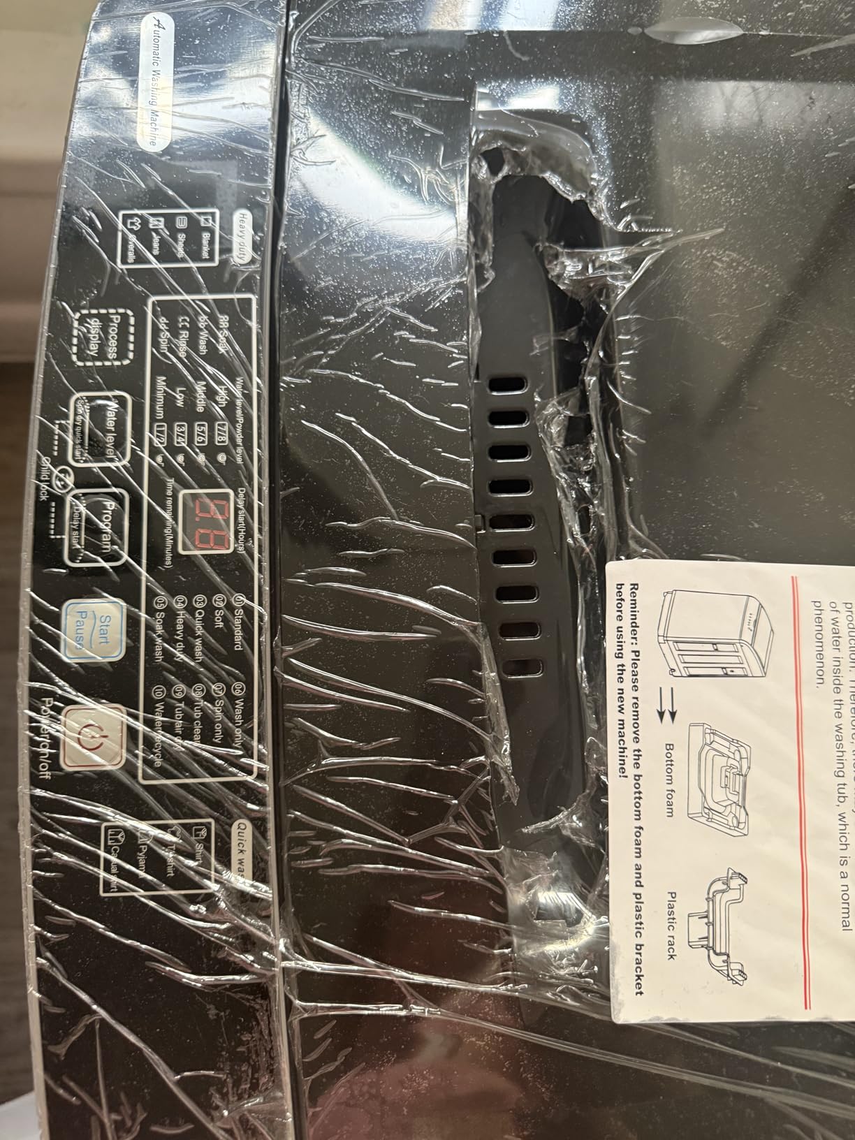 15.6lbs Full-Automatic Washing Machine, Portable Compact Laundry Washer with Drain Pump, 10 Programs 8 Water Levels with LED Display for RV, Camping, Apartment, Dorm, Dark-Grey Customer Review 15.6lbs Full-Automatic Washing Machine, Portable Compact Laundry Washer with Drain Pump, 10 Programs 8 Water Levels with LED Display for RV, Camping, Apartment, Dorm, Dark-Grey - Customer Photo 1