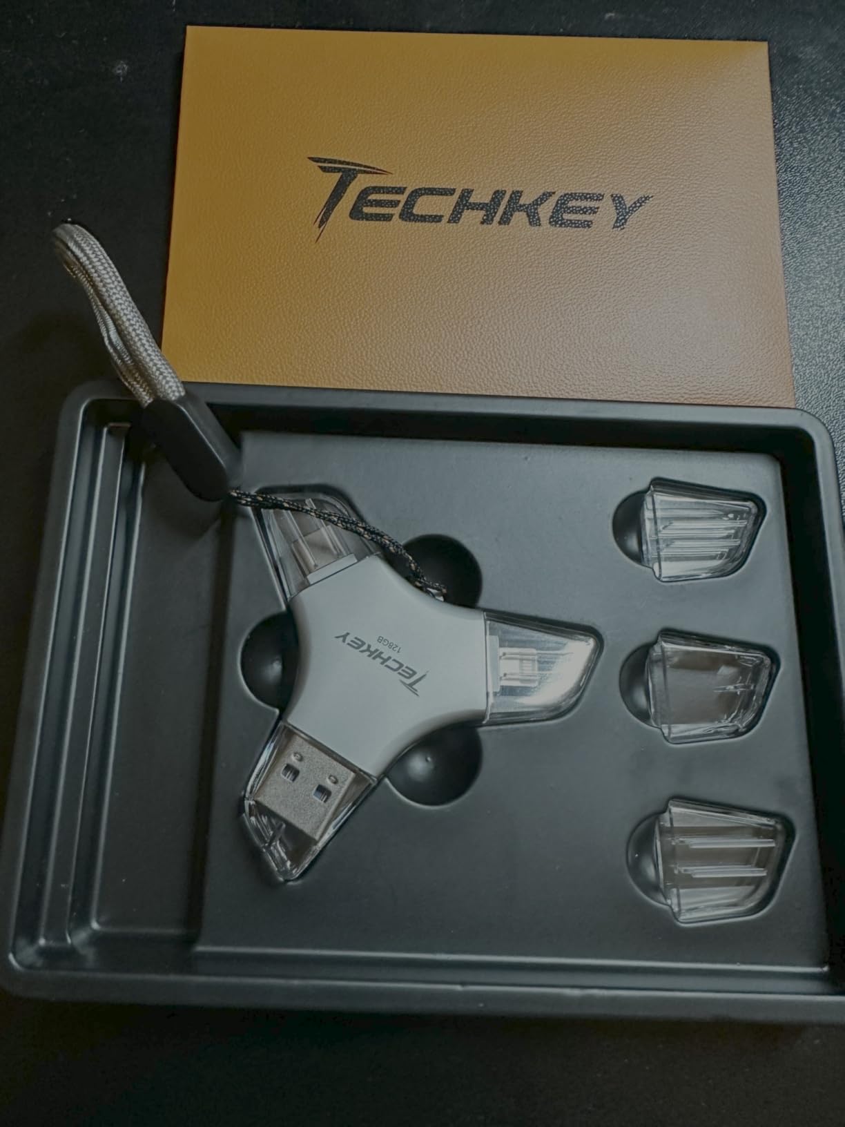 MFi Certified USB 3.0 Flash Drive 128GB for iPhone, 3in1 External Memory Photo Keeper Storage Stick for Picture/Video/Data Saver/Backup, High Speed Thumb/Jump/Hard Drives for iPhone/iPad/Android/PC - Customer Photo 1