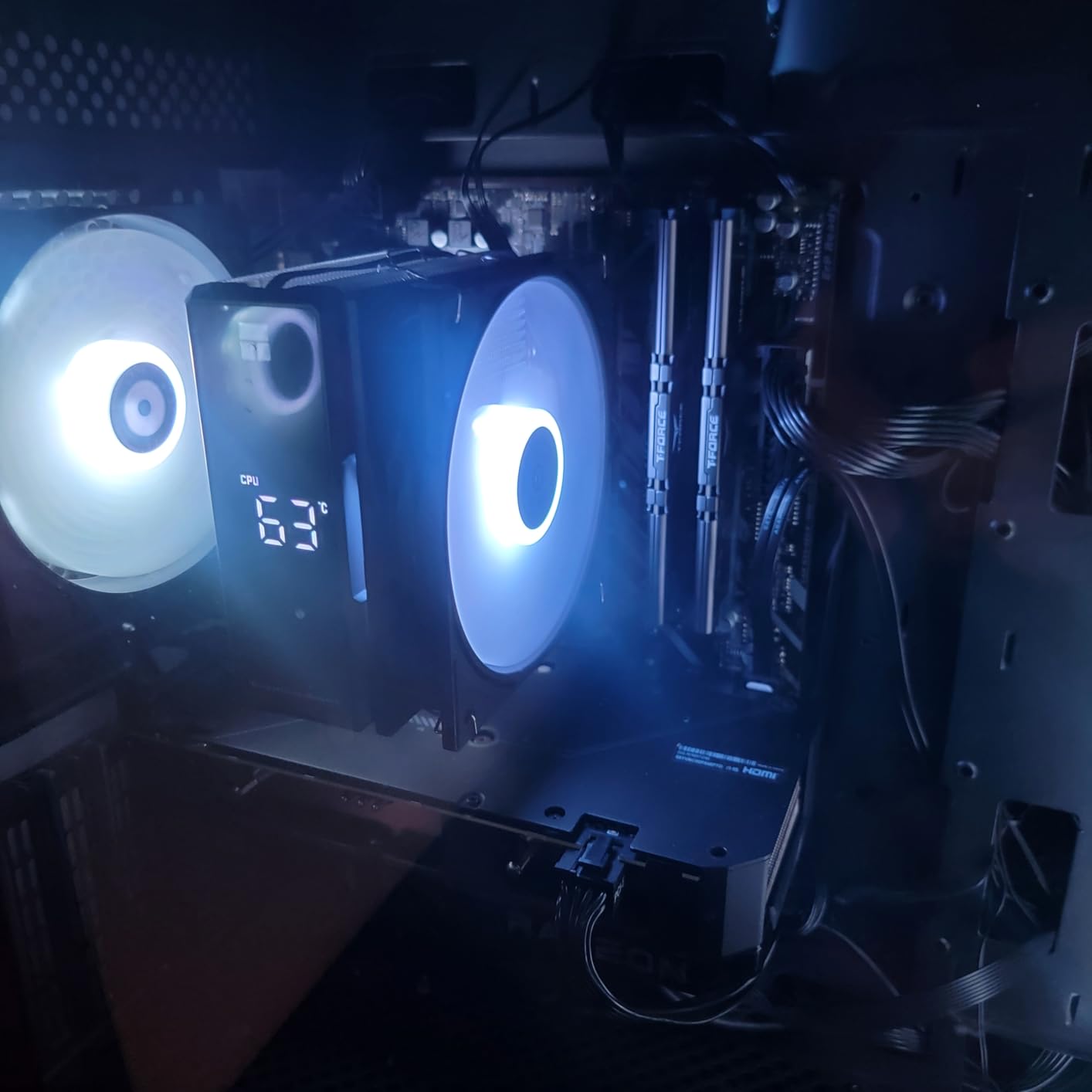 Thermalright Assassin X 120R Digital ARGB Black CPU Cooler, Digital Screen Top Cover, TL-P12-S PWM Quiet Fan CPU Air Cooler, Computer Heatsink Cooling, Support AM4/AM5,Intel LGA1851/1700/115X/1200 - Customer Photo 1