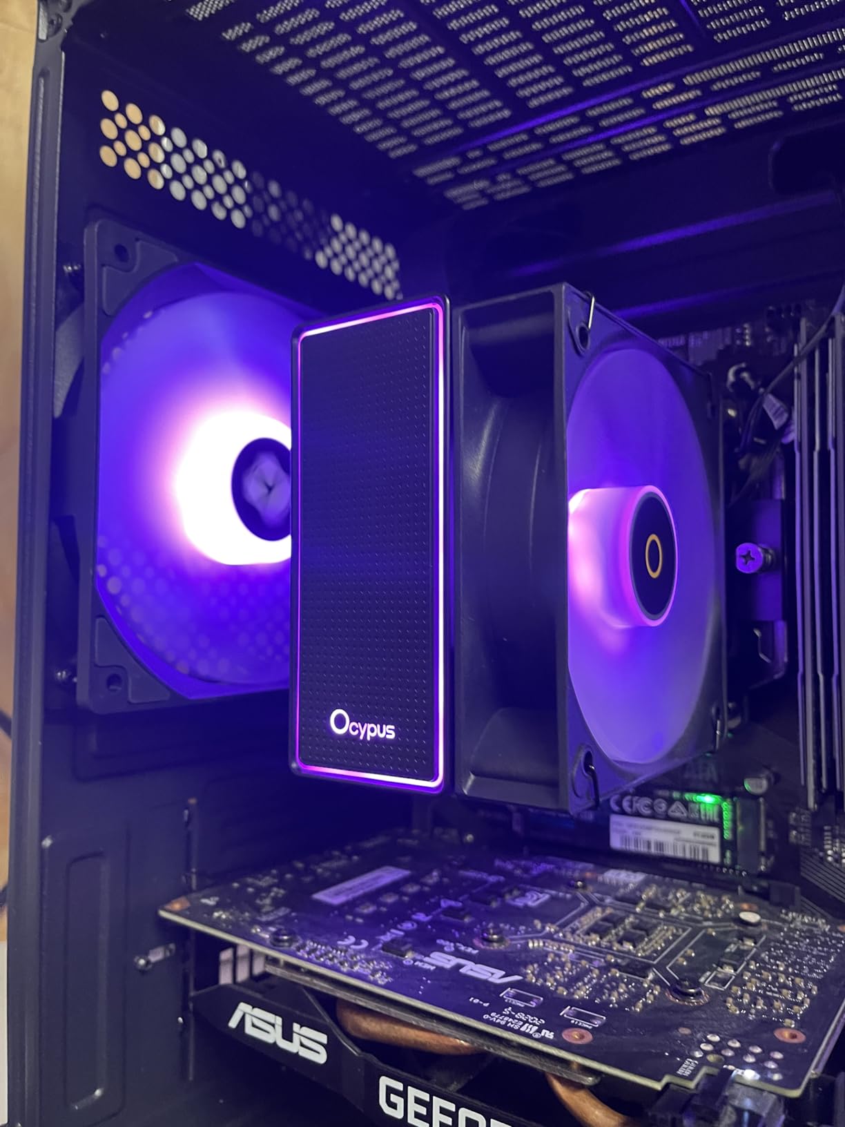 Gamma A40 ARGB BK CPU Cooler,100mm PWM Fan,133mm Height Single Tower Computer Compact CPU Air Cooler,4 Copper Heat Pipes,ARGB Function,Fancy Top Cover,for Intel LGA 115X/1200/1700/1851&AMD AM4/AM5 - Customer Photo 2