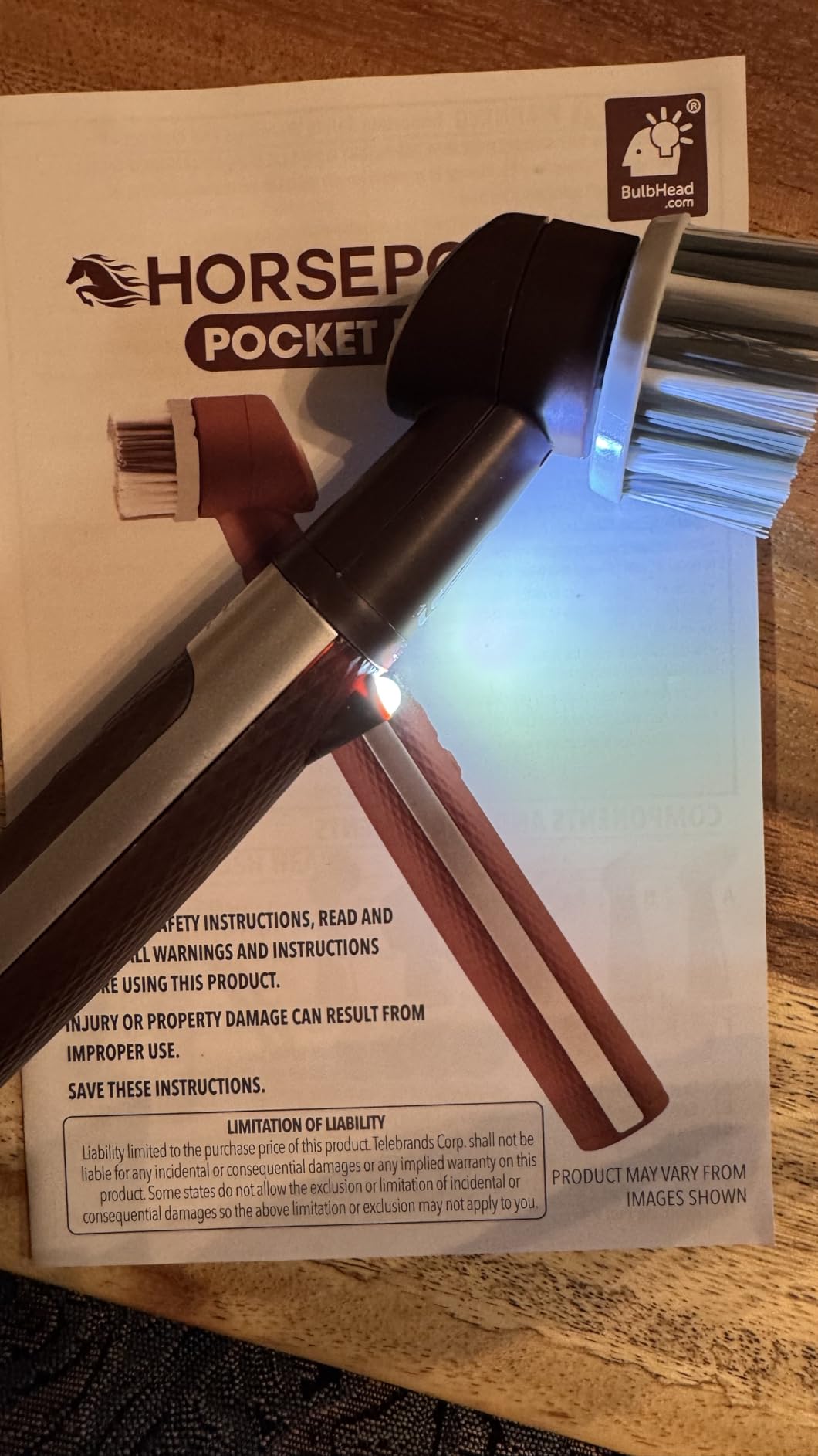 Horsepower Pocket Pony GOLD AS-SEEN-ON-TV, Waterproof 5 Brush Heads & LED (Pocket Pony original) - Customer Photo 1