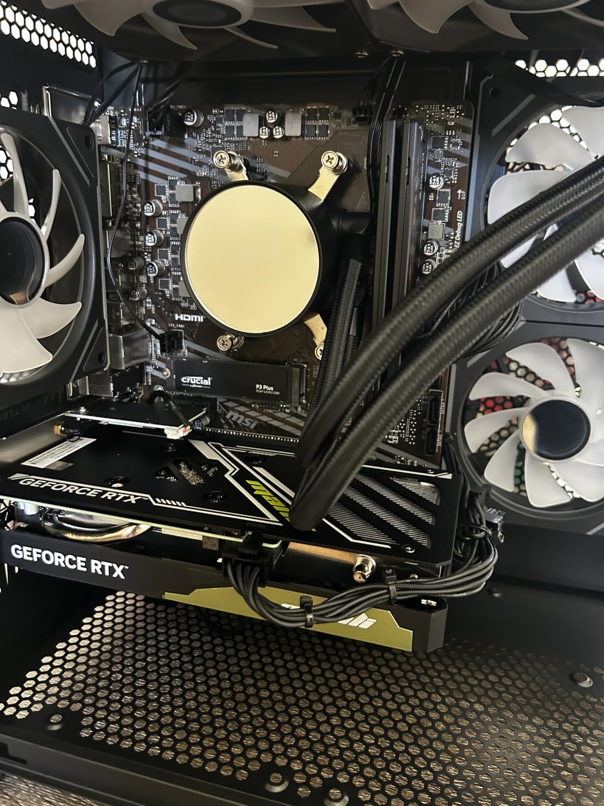 Gaming PC Desktop Computer AMD Ryzen 5 5600GT,16GB DDR4 3200MHz,1TB M.2 NVMe PCle4.0 Gen4,550W 80PLUS PSU,WiFi,Game Design Office Console,Sea View Room, Towers Prebuilt PC (Black) - Customer Photo 2