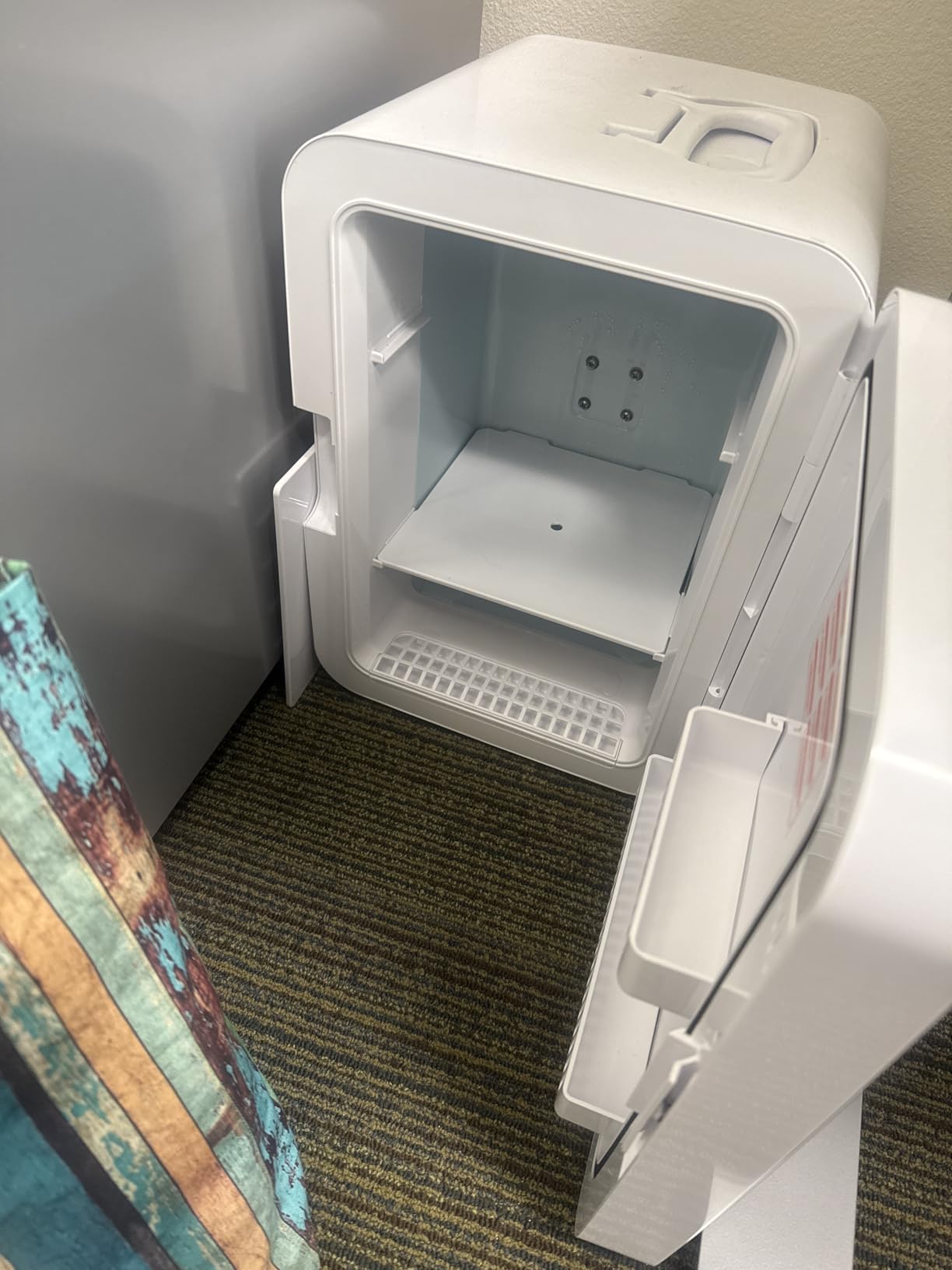 Compact Mini Fridge, 15 Can Portable Small Refrigerator with AC/DC Adapters, 10 Liter / 2.6 Gal Small Cosmetics Cooler for Beverage, Food, Skincare, Bedroom, Dorm, Office and Car, White - Customer Photo 1