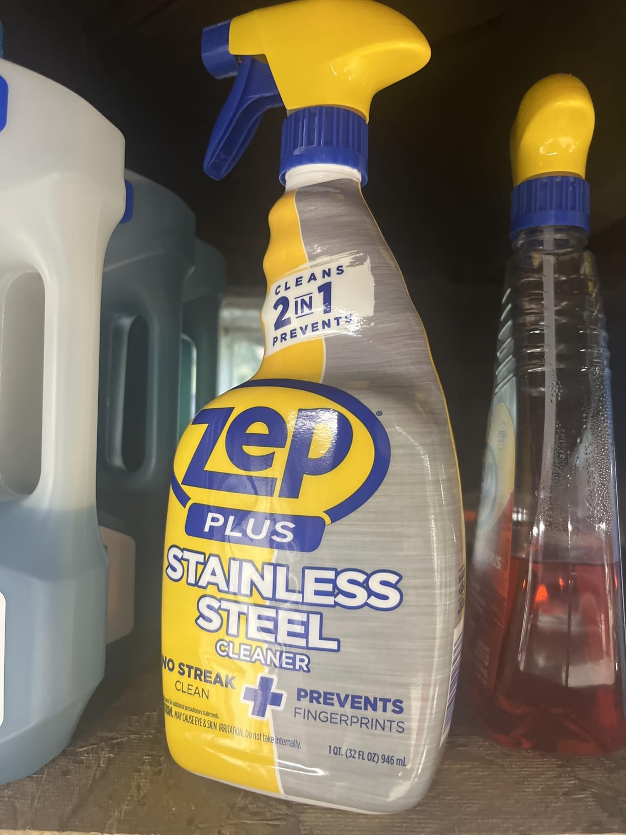 Zep Plus Stainless Steel Cleaner - 32 Fl OZ - R53512-2-in-1 benefits clean while preventing future fingerprints and smudges. Customer Review Zep Plus Stainless Steel Cleaner - 32 Fl OZ - R53512-2-in-1 benefits clean while preventing future fingerprints and smudges. - Customer Photo 1
