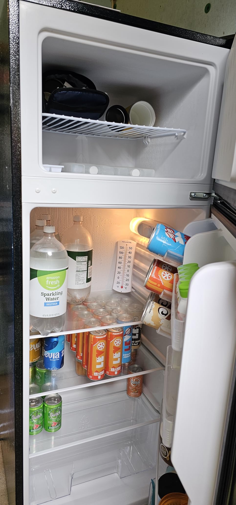 BANGSON 7.7 Cu.Ft Refrigerator with Freezer, Apartment Size Fridge with Top Freezer, for Apartment, Office, Kitchen and Garage, Stainless Steel, Silver - Customer Photo 2