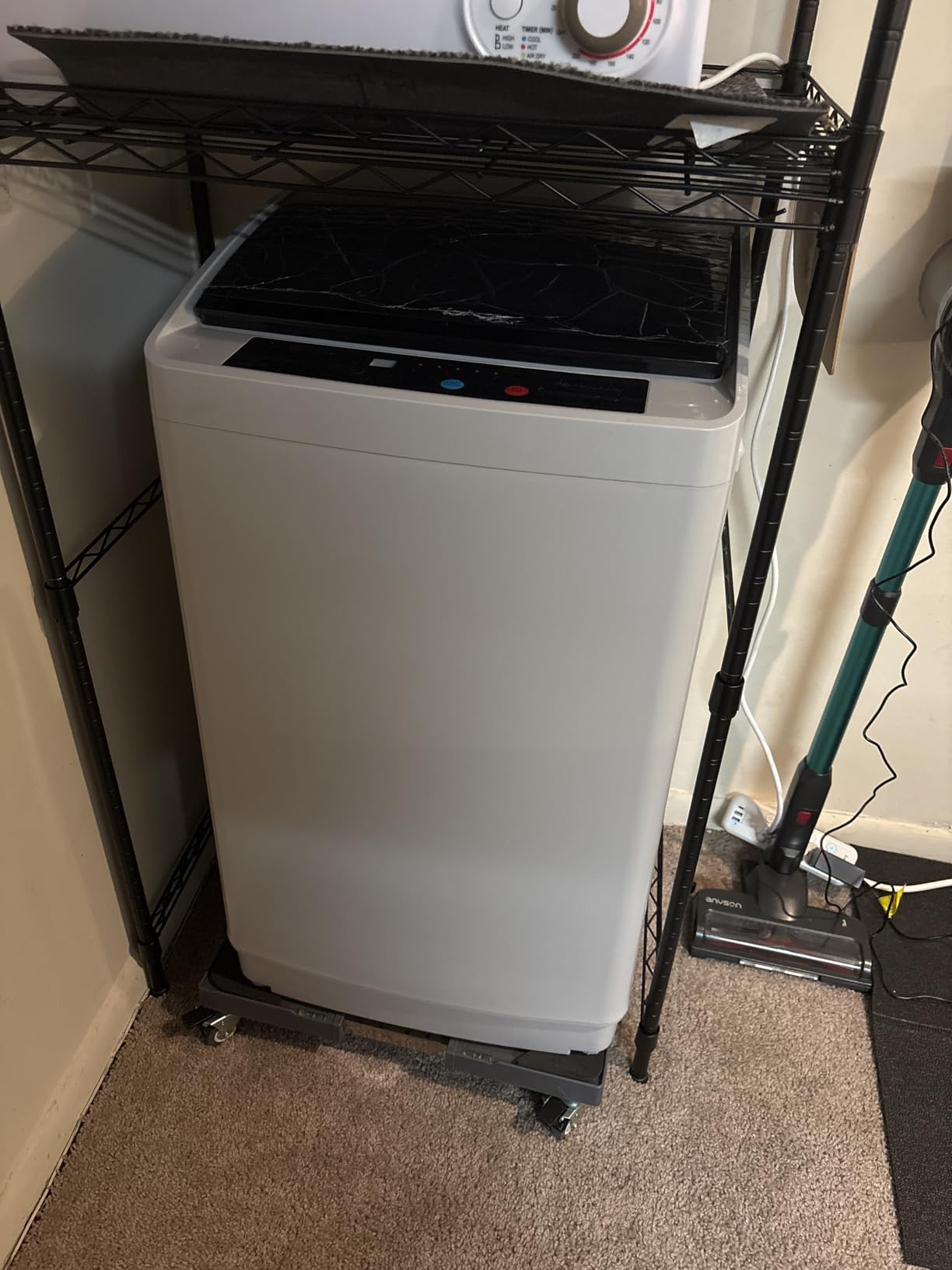 ROVSUN 30LBS Washing Machine, Full-Automatic Portable Washer with Stainless Steel Drum, Electric Laundry Machine, 110V Washer and Spin Dryer Combo with Drain Pump for Home, Apartment, Dorm - Customer Photo 2