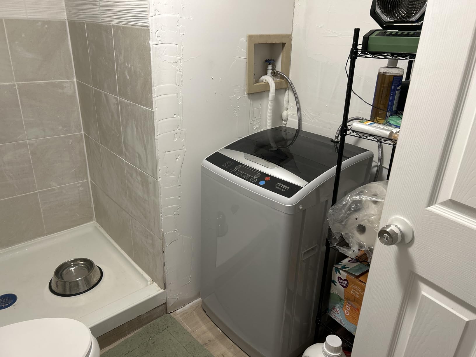 ROVSUN 30LBS Washing Machine, Full-Automatic Portable Washer with Stainless Steel Drum, Electric Laundry Machine, 110V Washer and Spin Dryer Combo with Drain Pump for Home, Apartment, Dorm - Customer Photo 2