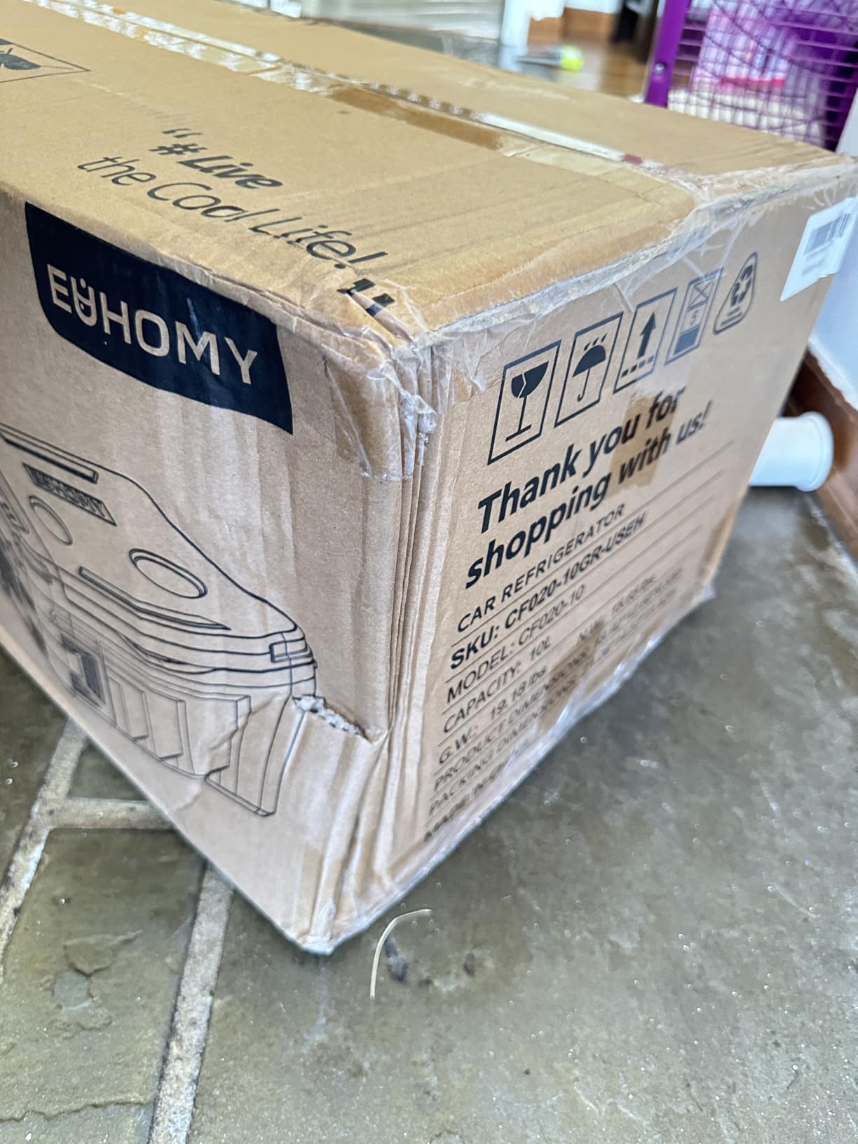 EUHOMY 12 Volt Refrigerator, 11 Quart (10L) Compressor Electric Cooler APP Control, Car Fridge 12/24V DC & 100-240V AC, Car refrigerator -4℉~68℉, Portable Freezer for RV, Camping, Travel - Customer Photo 1