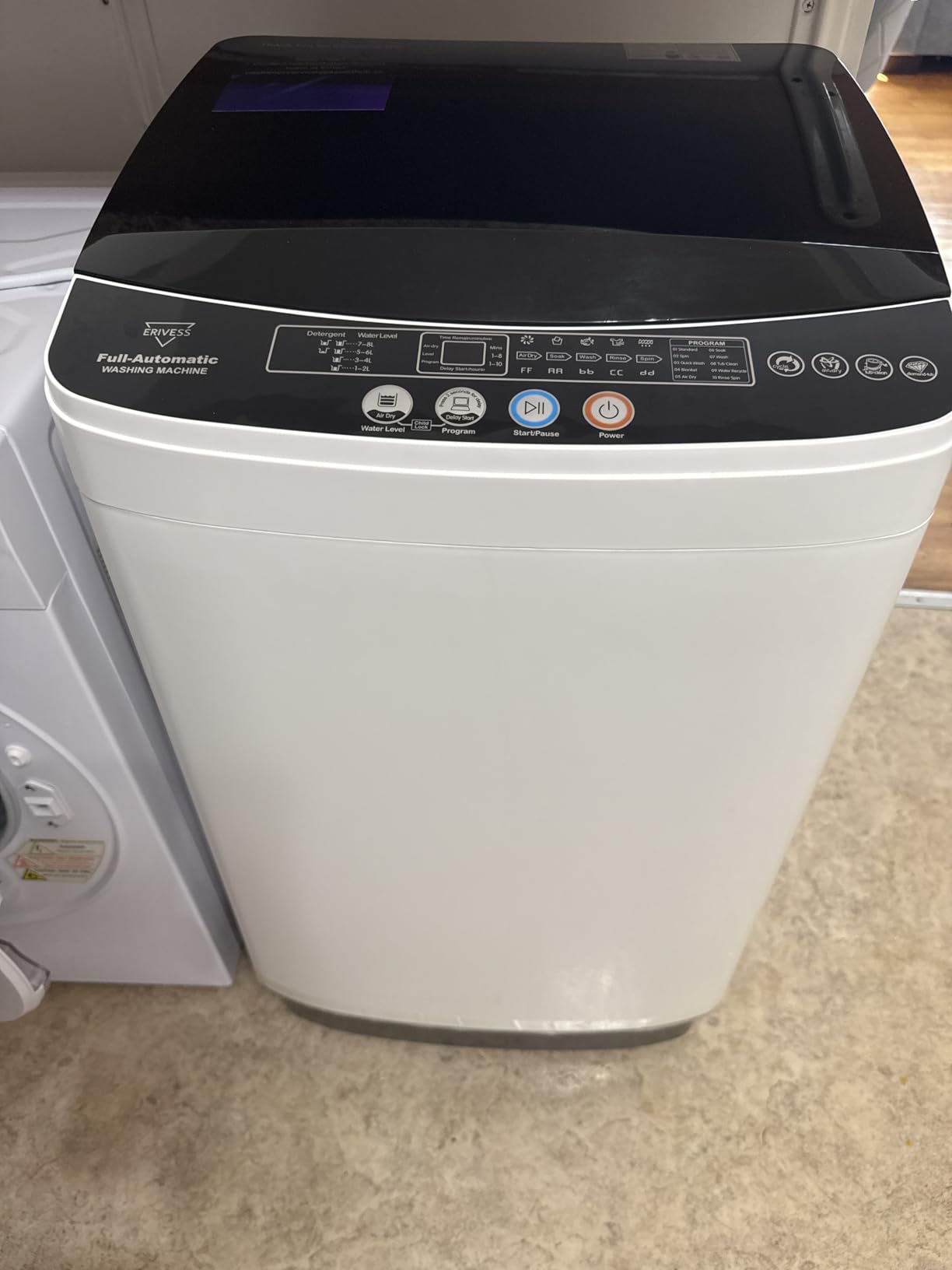 Full Automatic Washing Machine, 1.6 Cu. Ft Portable Washer and Dryer Combo with 8 Programs, 10Lbs Top Load Electric Laundry Machine with Stainless Steel Drum for Apartment RV Dorm, Included Drain Hose - Customer Photo 1