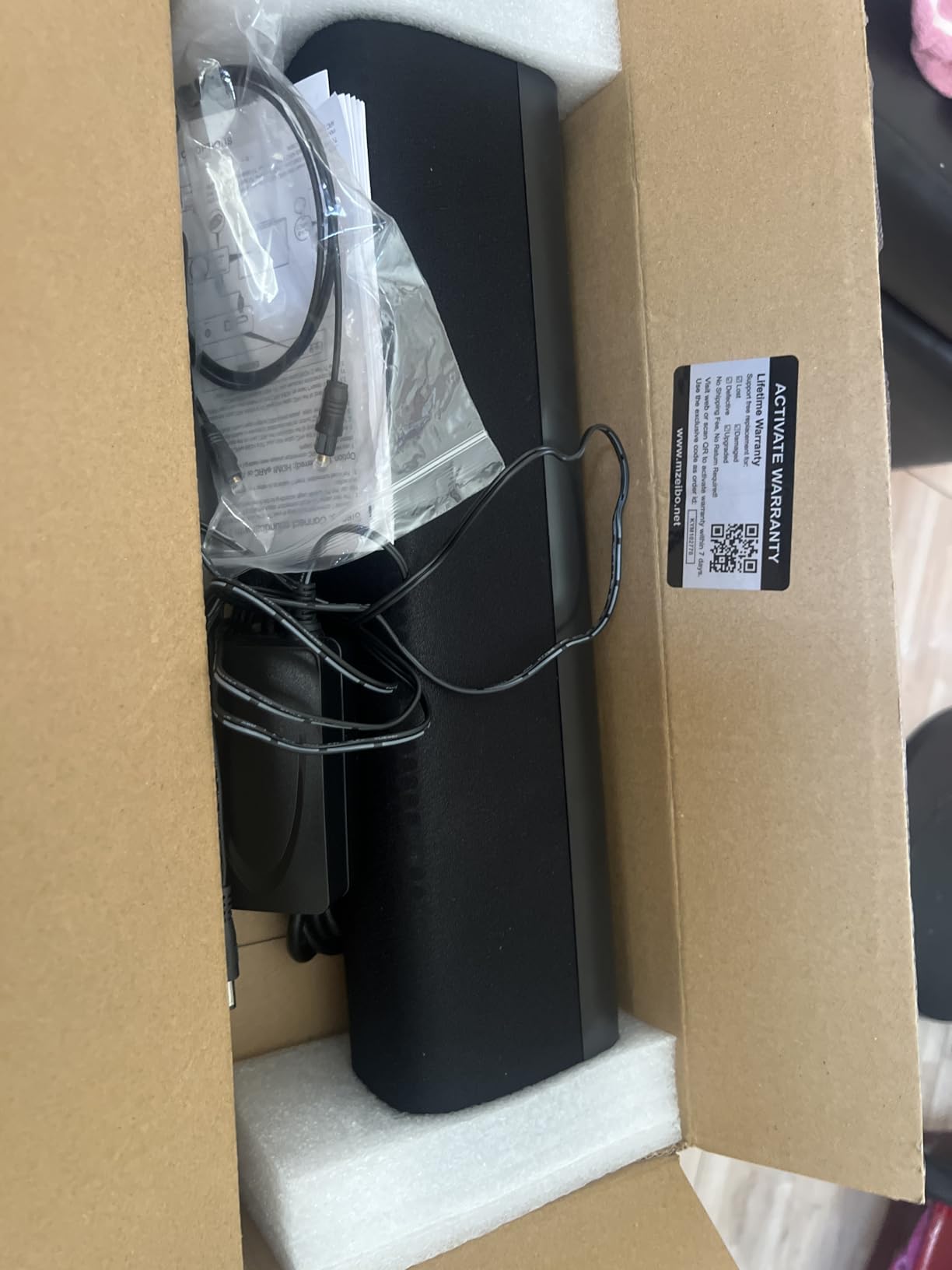 MZEIBO TV Sound Bar, Sound Bars for Smart TV Bluetooth 5.0 Soundbar 50W 17Inch Soundbars with ARC/Optical/AUX Connection Surround for Home Theater Audio TV/PC/Gaming/Projectors - Customer Photo 2