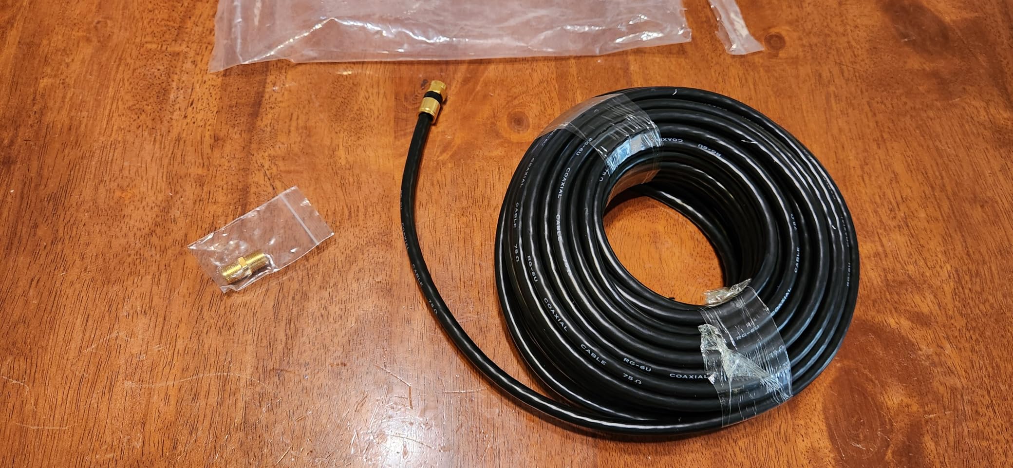 RG6 Coaxial Cable, 3FT 6FT 10FT 15FT 25FT 50FT 100FT Coax Cable Cord with Gold F-Type Connector, High Speed Internet, Digital TV Aerial for HDTV, Satellite, Antenna, Modem with Extender- 1.5ft - Customer Photo 1