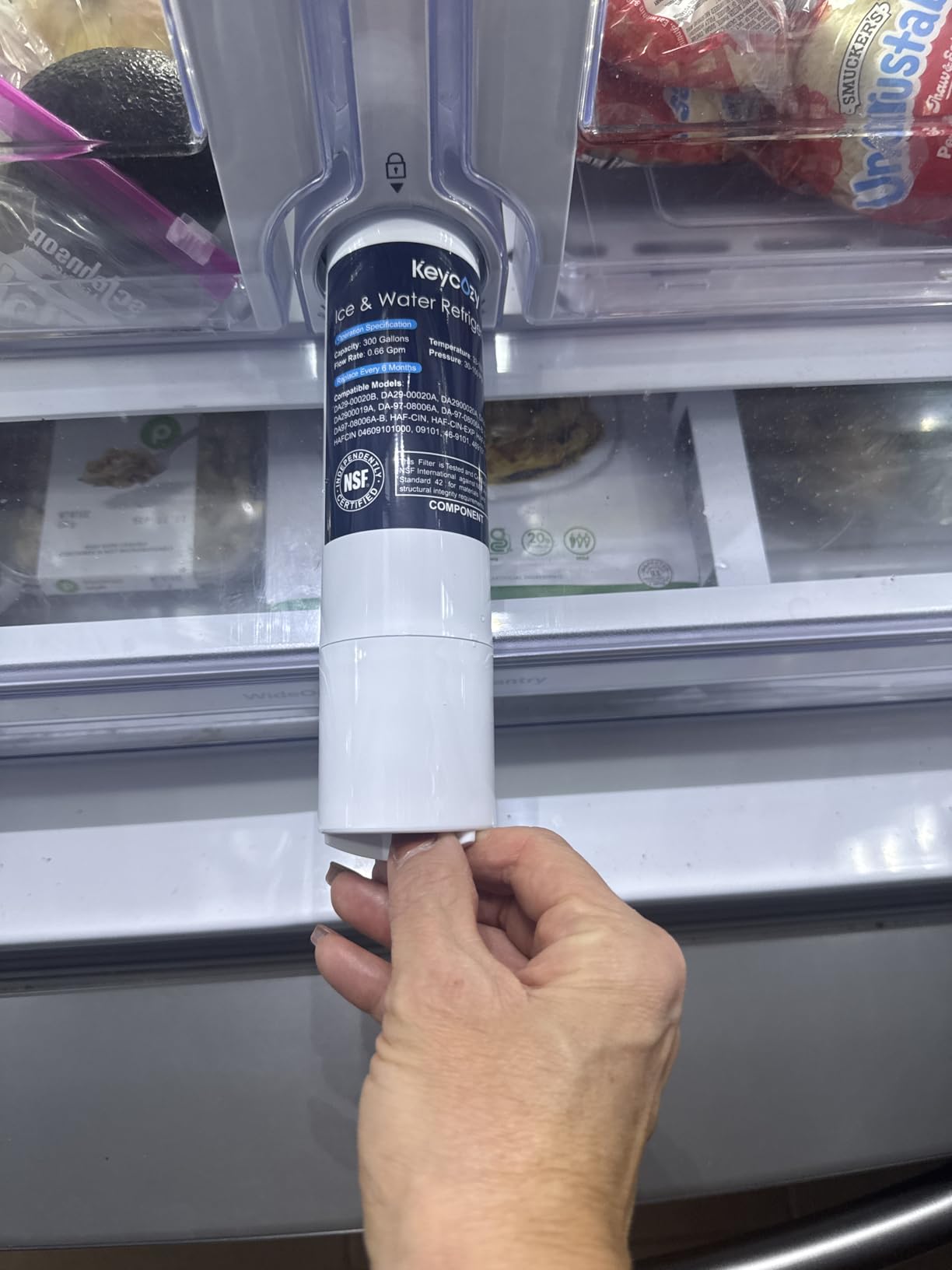 K007 Refrigerator Water Filter Replacement,Cost-Effective Bundle,Reduces 99% of Harmful Contaminants for Clean, Fresh Drinking Water, Easy Installation, Replace for every 6 Month (1) - Customer Photo 3