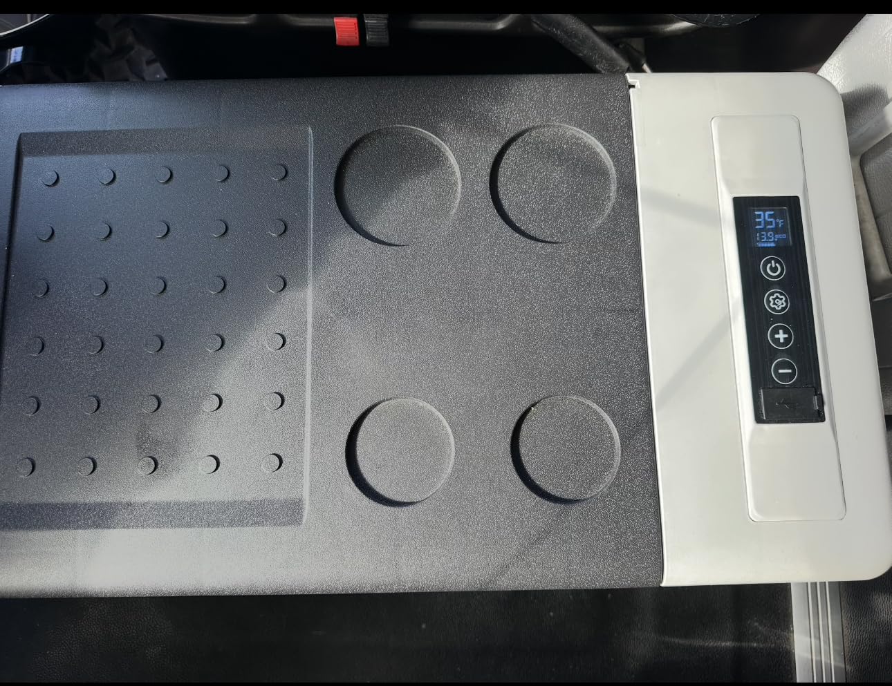 EUHOMY 12 Volt Refrigerator, 12 Quart (10L) Compressor Electric Cooler APP Control, Car Fridge 12/24V DC & 120-240V AC, Car Refrigerator -4℉~68℉, Portable Freezer for RV, Travel, Camping - Customer Photo 1