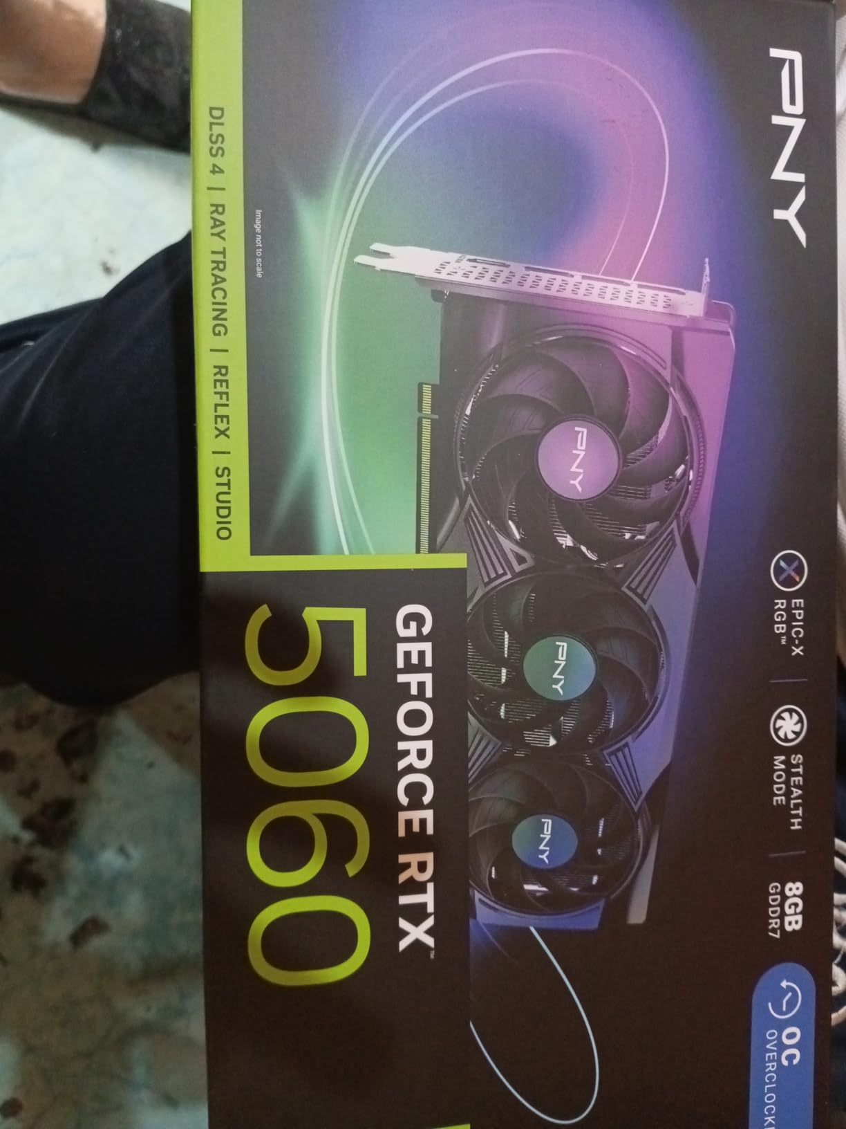 PNY NVIDIA GeForce RTX™ 5060 Epic-X™ ARGB OC Triple Fan, Graphics Card (8GB GDDR7, 128-bit, SFF-Ready, PCIe® 5.0, HDMI®/DP 2.1, 2-Slot, NVIDIA Blackwell Architecture, DLSS 4) - Customer Photo 2