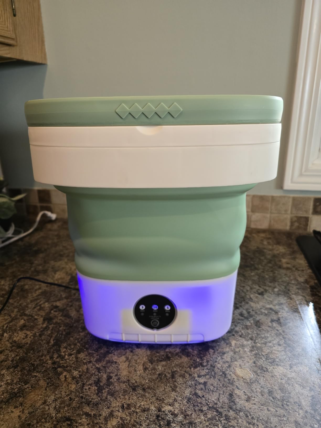 Portable Washing Machine, 16L Upgraded with Spin Basket Laundry Machine, 3 Cleaning Modes Suitable for Small Clothes, Foldable Design Ideal for Hotel, Campain, Apartment and Home - Customer Photo 1