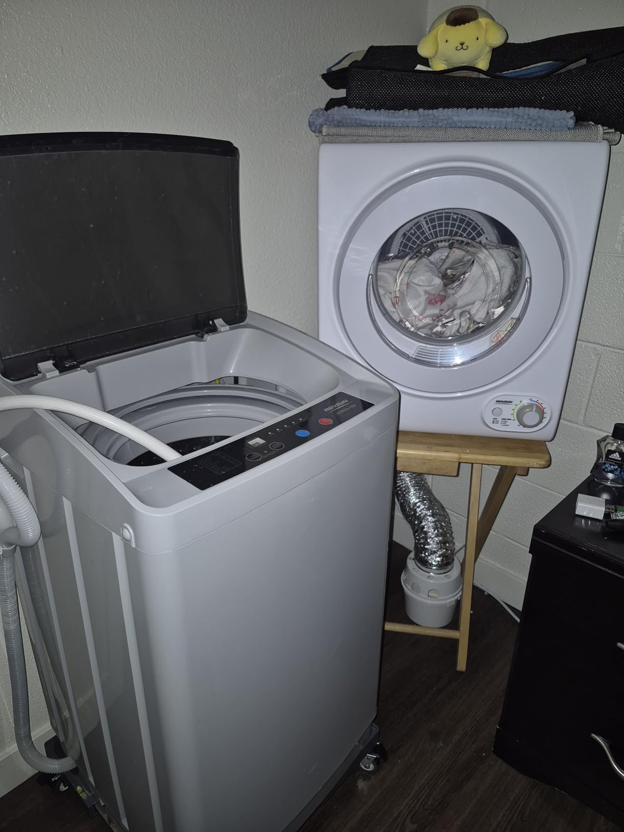 ROVSUN 25LBS Full Automatic Washing Machine and 2.6CuFt Portable Clothes Dryer Set, Electric Laundry Washer and Dryer Combo Set with Stainless Steel Inner Tub, for Apartment, Dorms, Home Customer Review ROVSUN 25LBS Full Automatic Washing Machine and 2.6CuFt Portable Clothes Dryer Set, Electric Laundry Washer and Dryer Combo Set with Stainless Steel Inner Tub, for Apartment, Dorms, Home - Customer Photo 1