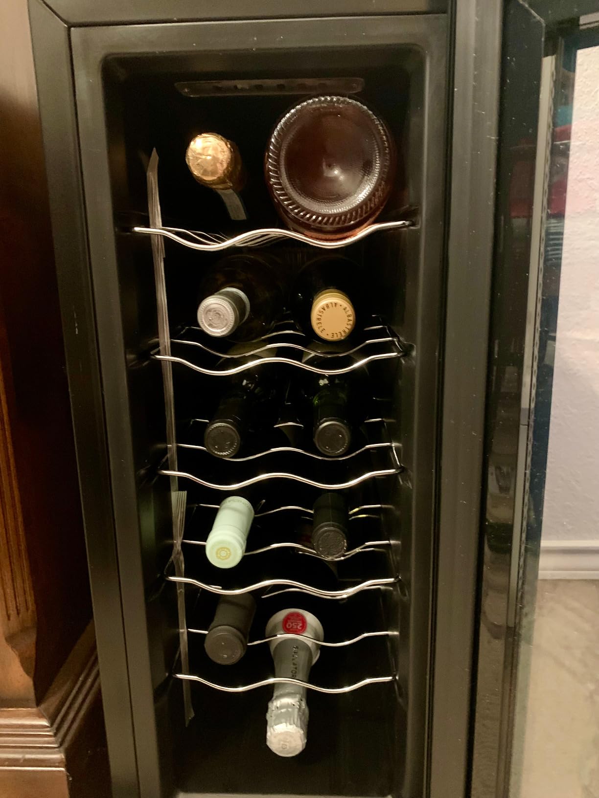 KingChii Wine Cooler Refrigerator Dual Zone Wine Fridge with Professional Compressor - Stainless Steel & Tempered Glass, Freestanding for Home, Office, Kitchen - Customer Photo 1