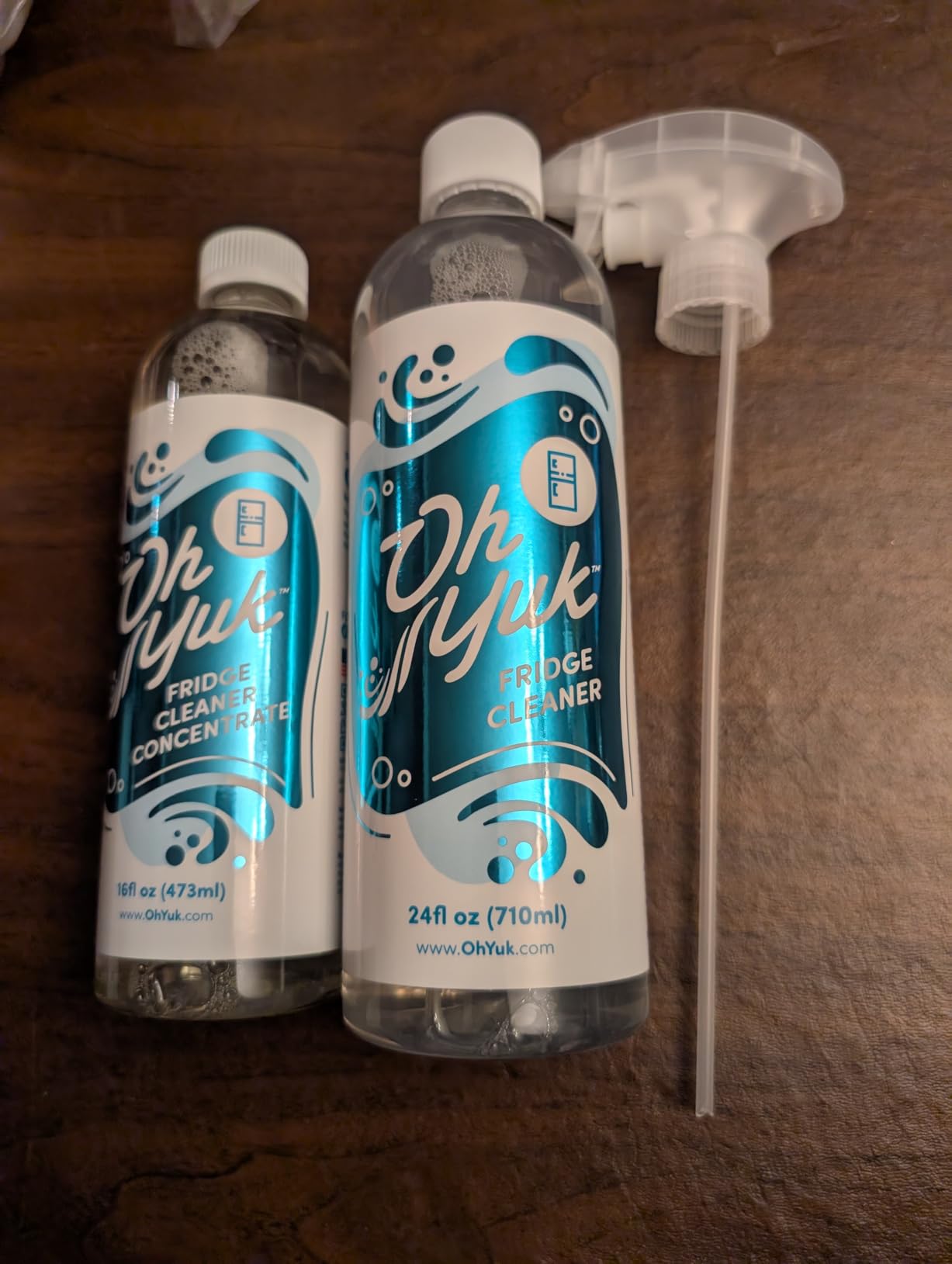 Oh Yuk Fridge Cleaner – Cleans Inside Refrigerator for Spotless, Food-Contact Safe Surfaces | Biodegradable, Vegan, Cruelty-Free | Effortlessly Lifts Sticky Messes & Dried-On Food | Spray Bottle - Customer Photo 1