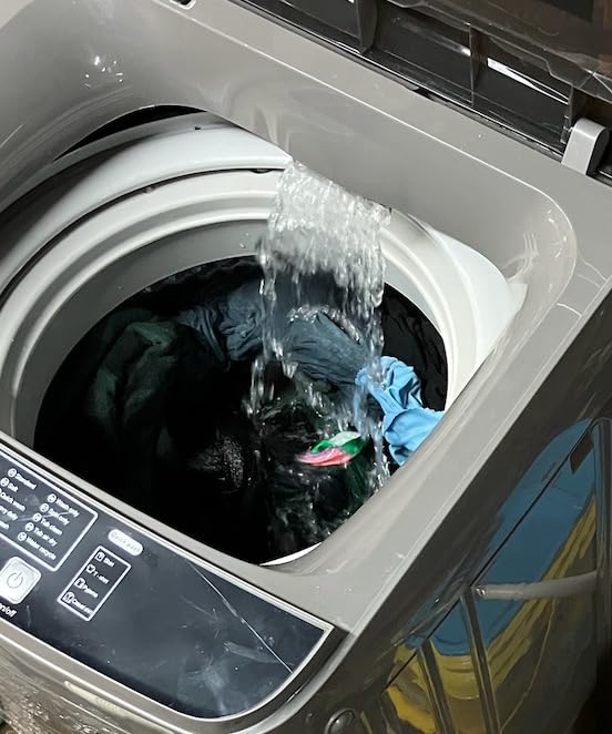 Portable Washing Machines 27 LBS Full Automatic Clothes Washer and Spinner Combo with 10 Program and 8 Water Level, Compact Laundry Wash Spin Dryer for Apartment RV Dorm, Grey - Customer Photo 2