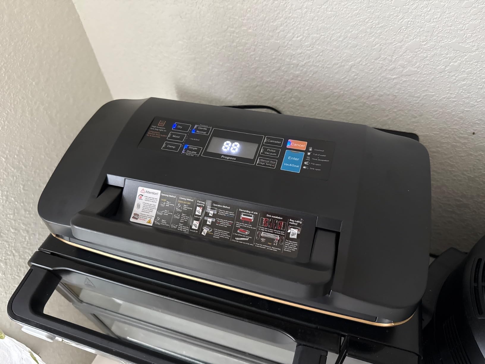 Vacuum Sealer Machine, Updated Powerful 95KPa Commercial Food Saver with Double Seal for 2X Strength, Built-in Cutter, Bags Storage & Easy-Lock Handle, Includes Free Bags (1 Roll + 10 Pre-cut) - Customer Photo 1