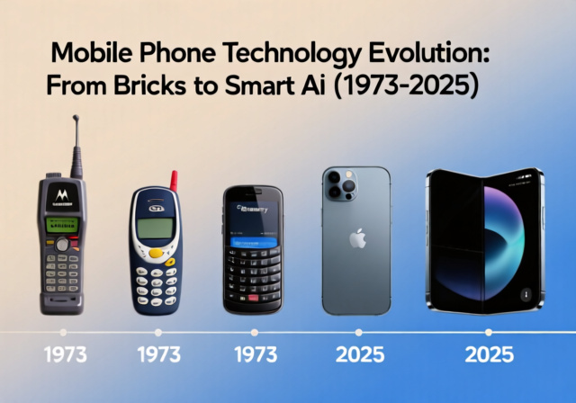 Mobile Phone Technology Evolution: From Bricks to Smart AI (1973-2025) - Ofzen & Computing