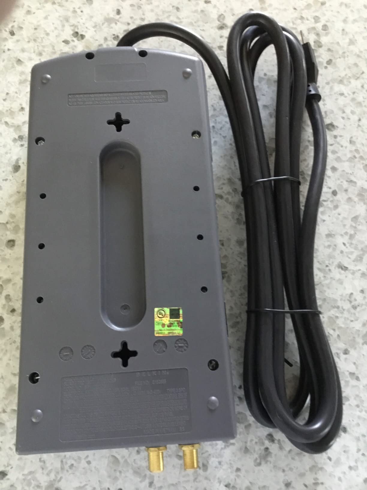 Belkin Surge Protector Power Strip w/ 8 Rotating & 4 Standard Outlets - 8ft Sturdy Extension Cord w/ Flat Pivot Plug for Home, Office, Travel, Desktop & Charging Brick - 4320 Joules of Protection Customer Review Belkin Surge Protector Power Strip w/ 8 Rotating & 4 Standard Outlets - 8ft Sturdy Extension Cord w/ Flat Pivot Plug for Home, Office, Travel, Desktop & Charging Brick - 4320 Joules of Protection - Customer Photo 5