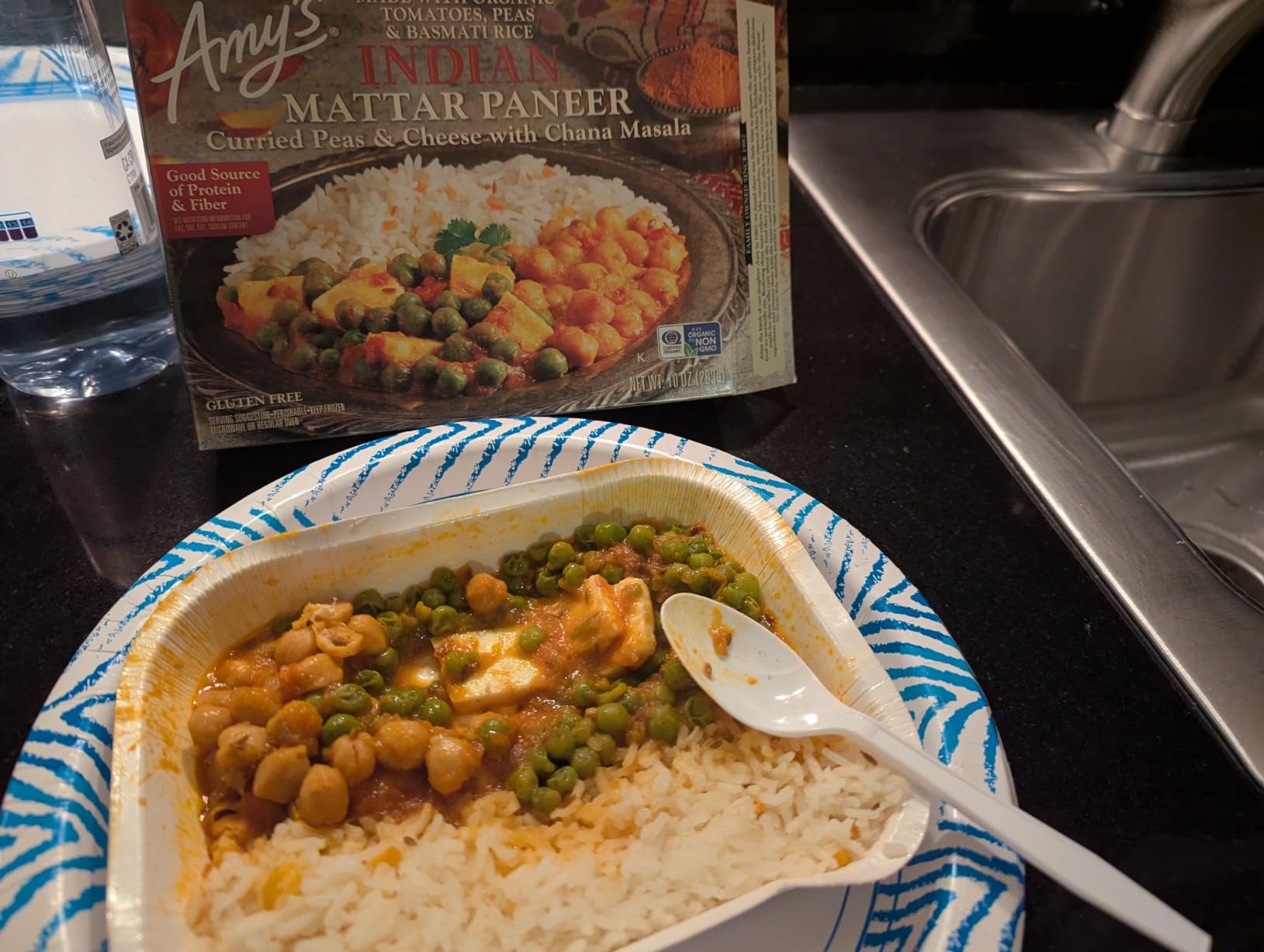 Amy's Frozen Meals, Indian Mattar Paneer, Made With Basmati Rice, Cheese, Organic Tomatoes, Peas & Beans, Gluten Free Microwave Meals, 10 Oz - Customer Photo 2