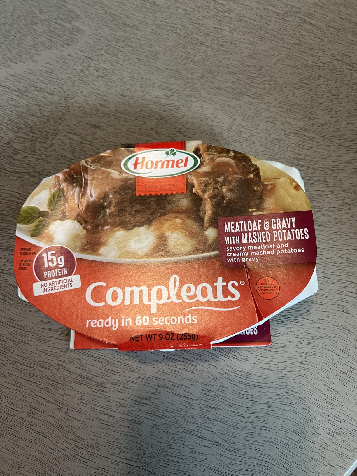 HORMEL COMPLEATS Meatloaf & Gravy With Mashed Potatoes Microwave Tray, 9 oz. (6 Pack) - Customer Photo 3