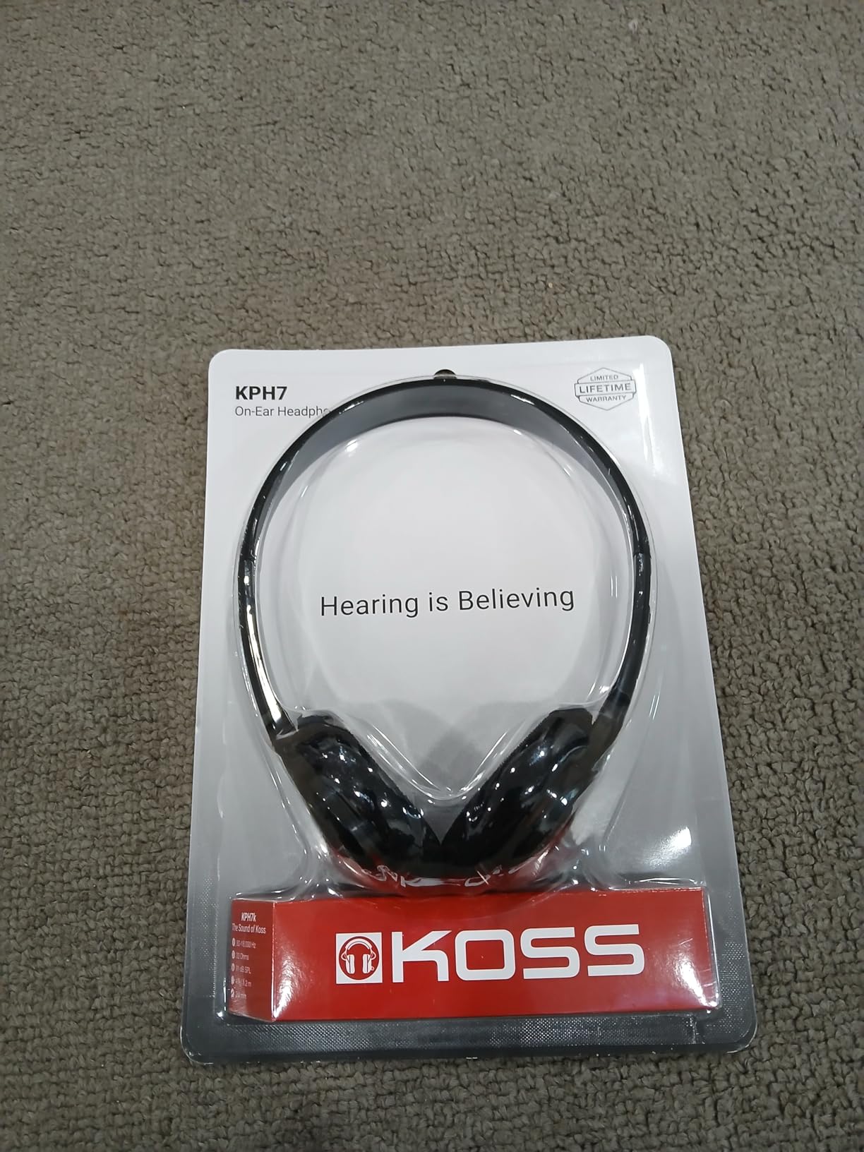 Koss KPH7 Lightweight Portable Headphone, Black - Customer Photo 1