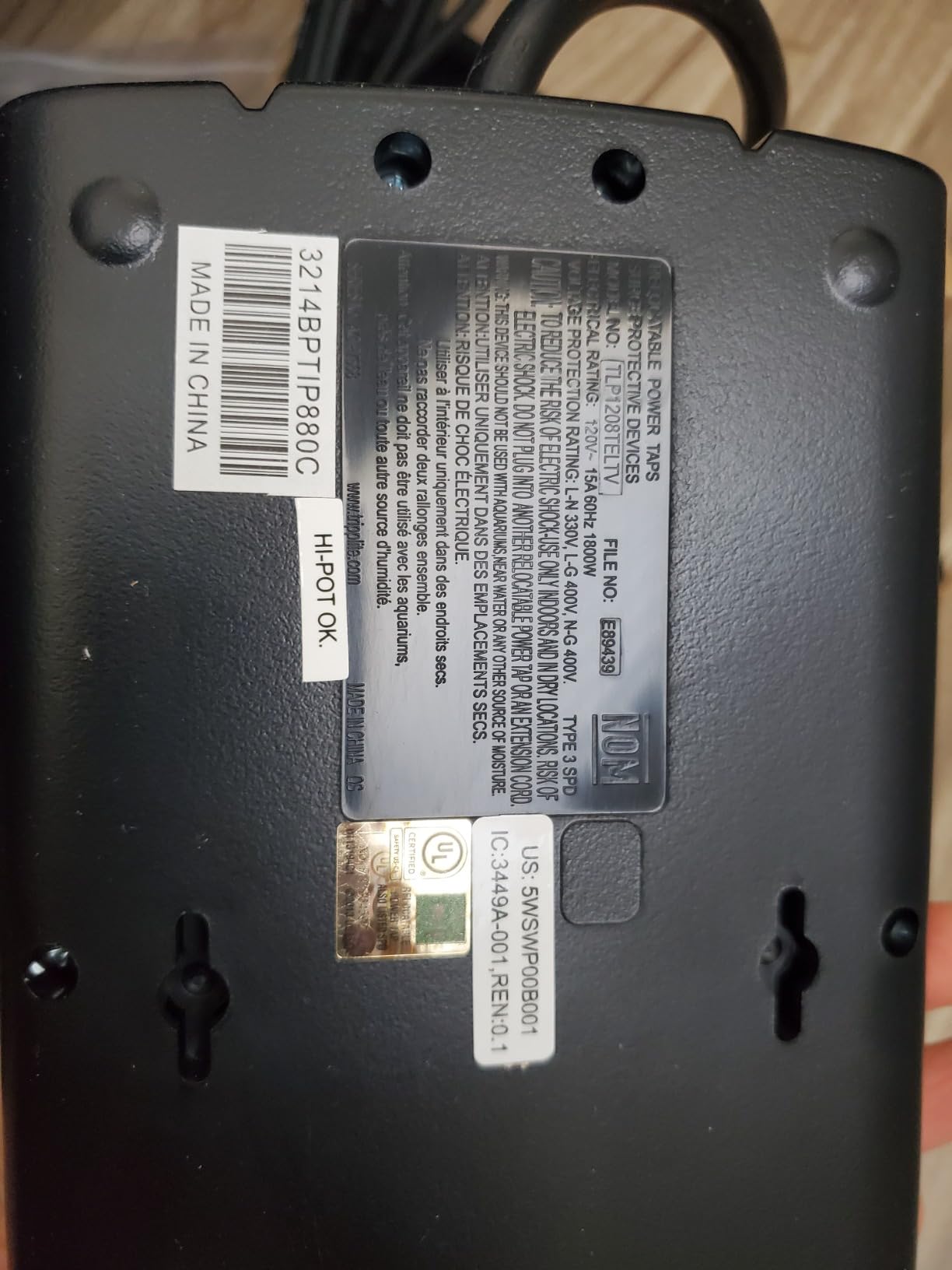 Eaton Tripp Lite TLP1208SAT Home Theater Surge Protector Power Strip, 12 Outlets, Flat Plug 8ft Extension Cord, 2880 Joules Coax, RJ11 and RJ45 Port for Phone, TV, WiFi Router, & Ethernet Protection Customer Review Eaton Tripp Lite TLP1208SAT Home Theater Surge Protector Power Strip, 12 Outlets, Flat Plug 8ft Extension Cord, 2880 Joules Coax, RJ11 and RJ45 Port for Phone, TV, WiFi Router, & Ethernet Protection - Customer Photo 4