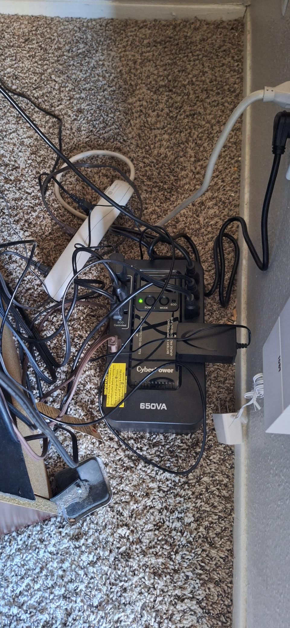 CyberPower EC850LCD Ecologic UPS Battery Backup and Surge Protector, 850VA/510W, 12 Outlets, ECO Mode, Compact, UL Certified customer photo 1