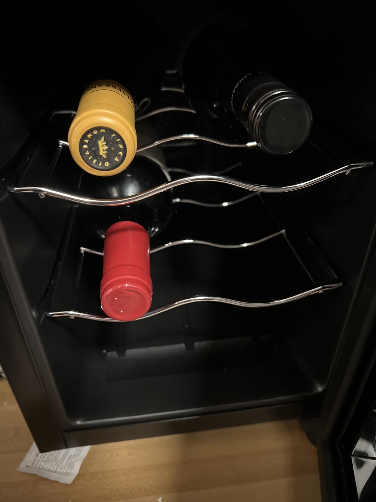 Koolatron Wine Fridge - Wine Cooler, 6 Bottle Cabinet for Champagne, Red & Whitewine, Freestanding Cellar For Bar, Home, Small Kitchen, Double Paned Glass Door - Customer Photo 1