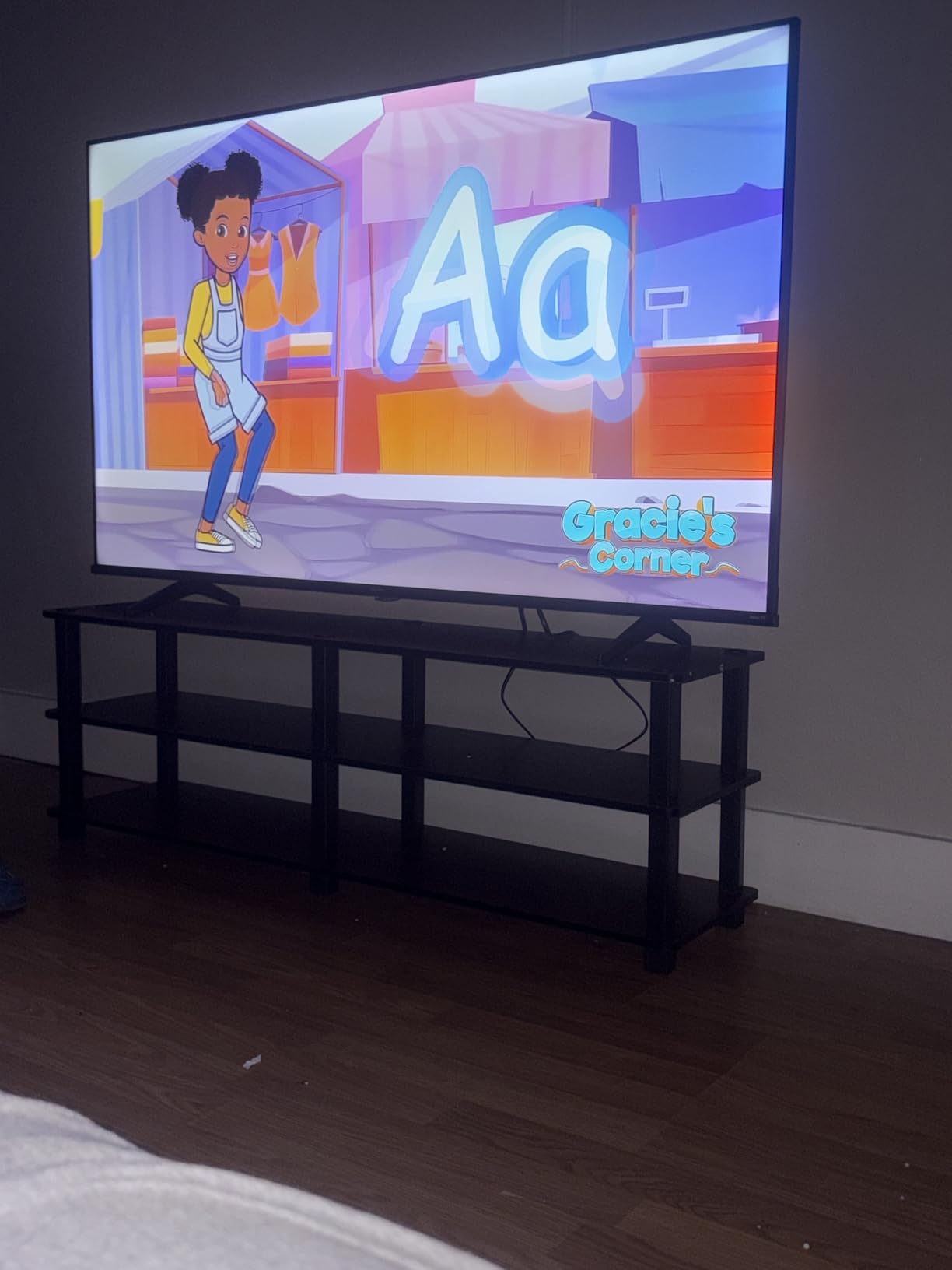 Furinno Turn-S-Tube No Tools 3-Tier Entertainment TV Stands, Espresso/Black - Customer Photo 1