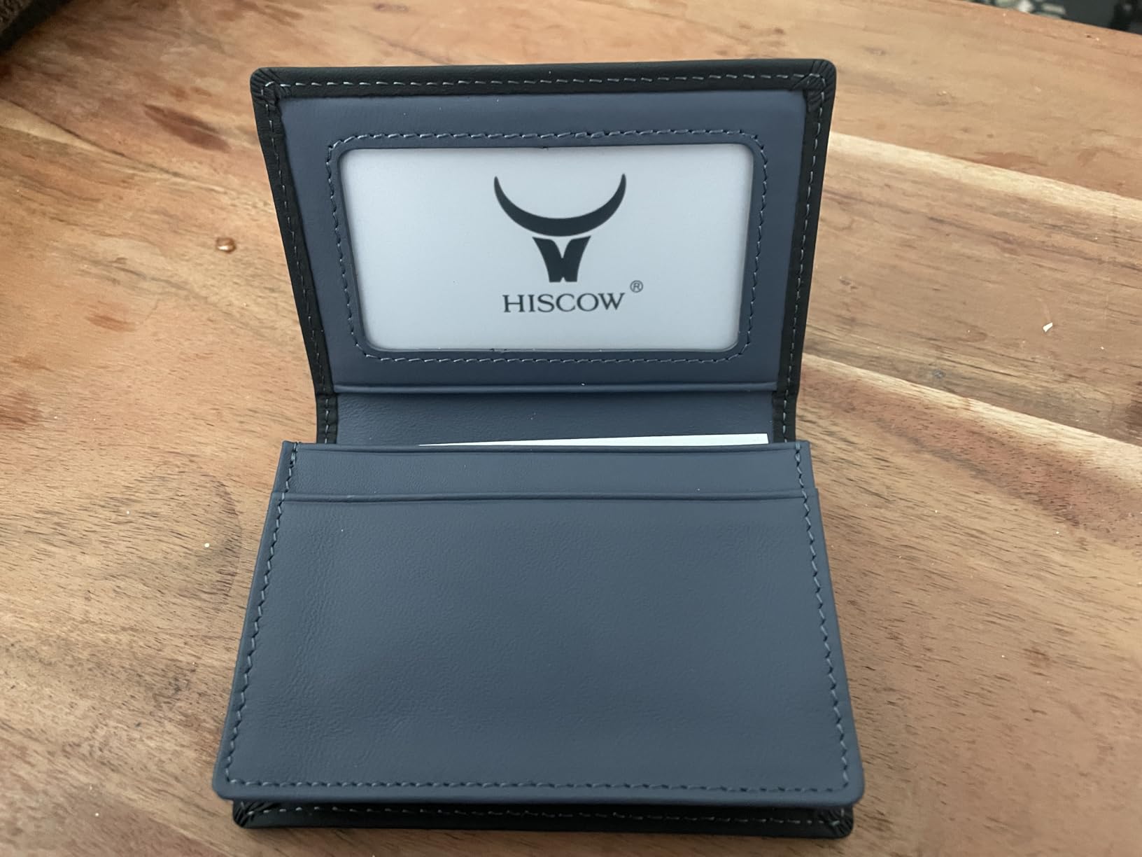 Leather Business Card Case Holder for Men & Women, Italian Calfskin - Customer Photo 1
