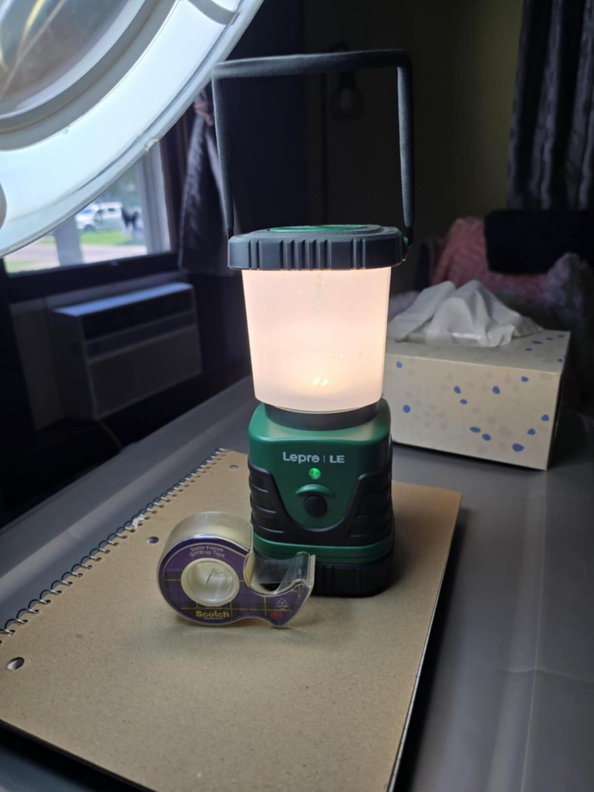 Lighting EVER 1000LM LED Camping Lantern Rechargeable, 4400mAh Power Bank, Camping Essential with 4 Light Modes, IP44 Waterproof Lantern Flashlight for Hurricane Emergency, Hiking, USB Cable Included - Customer Photo 1