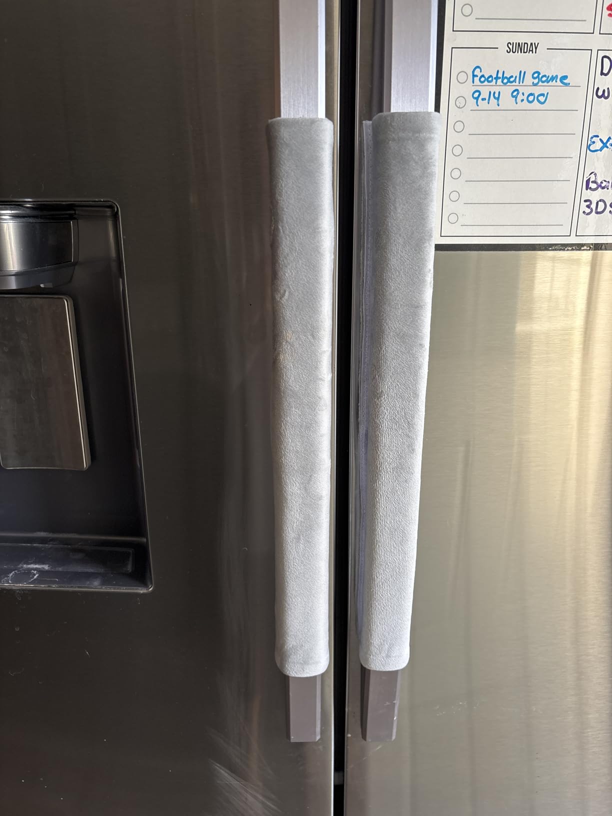 OUGAR8 Refrigerator Door Handle Covers,Keep Your Kitchen Appliance Clean from Smudges, Fingertips, Drips, &Food Stains, Perfect for Dishwashers(Gray) - Customer Photo 1