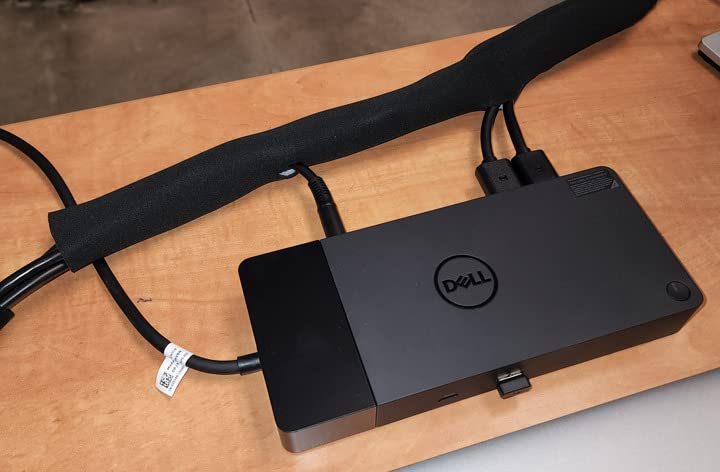 Premium 63'' Cable Management Sleeve, Best Cords Organizer for TV On Wall, Desk, Computer, Office, Home - DIY Adjustable Reversible Black and White Neoprene Cord Hider Wire Cover Concealer Wrap - Customer Photo 4