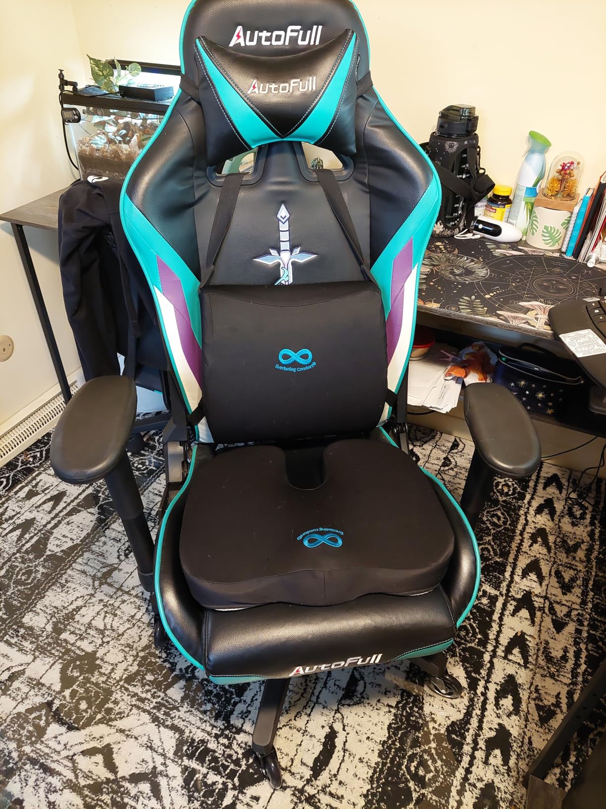 Everlasting Comfort Doctor Recommended Memory Foam Seat Cushion for Office Chairs & Car Seat - Ergonomic Office Desk Accessories for Tailbone Pain Relief, Sciatica & Back Support - Customer Photo 1